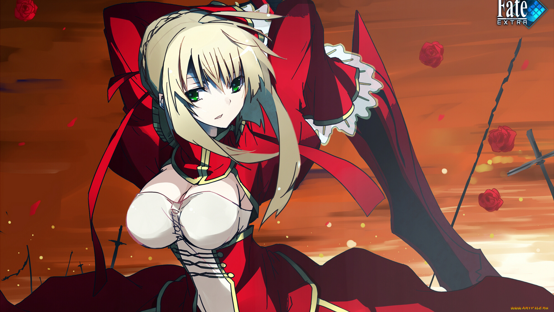 аниме, fate, stay, night, арт, девушка, saber