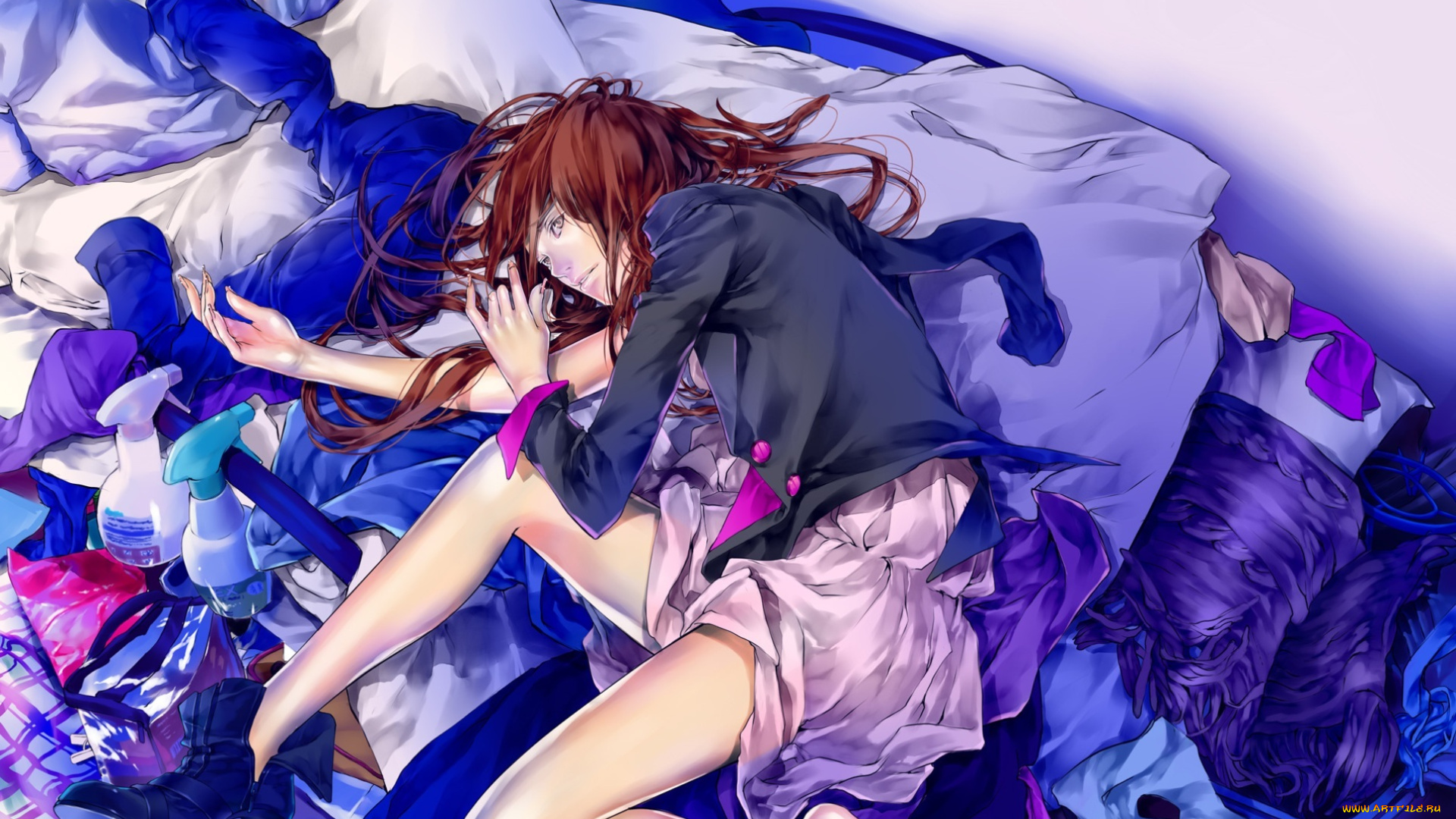 аниме, final, fantasy, zunko, final, fantasy, hecatoncheir, арт, лежит, девушка, anime