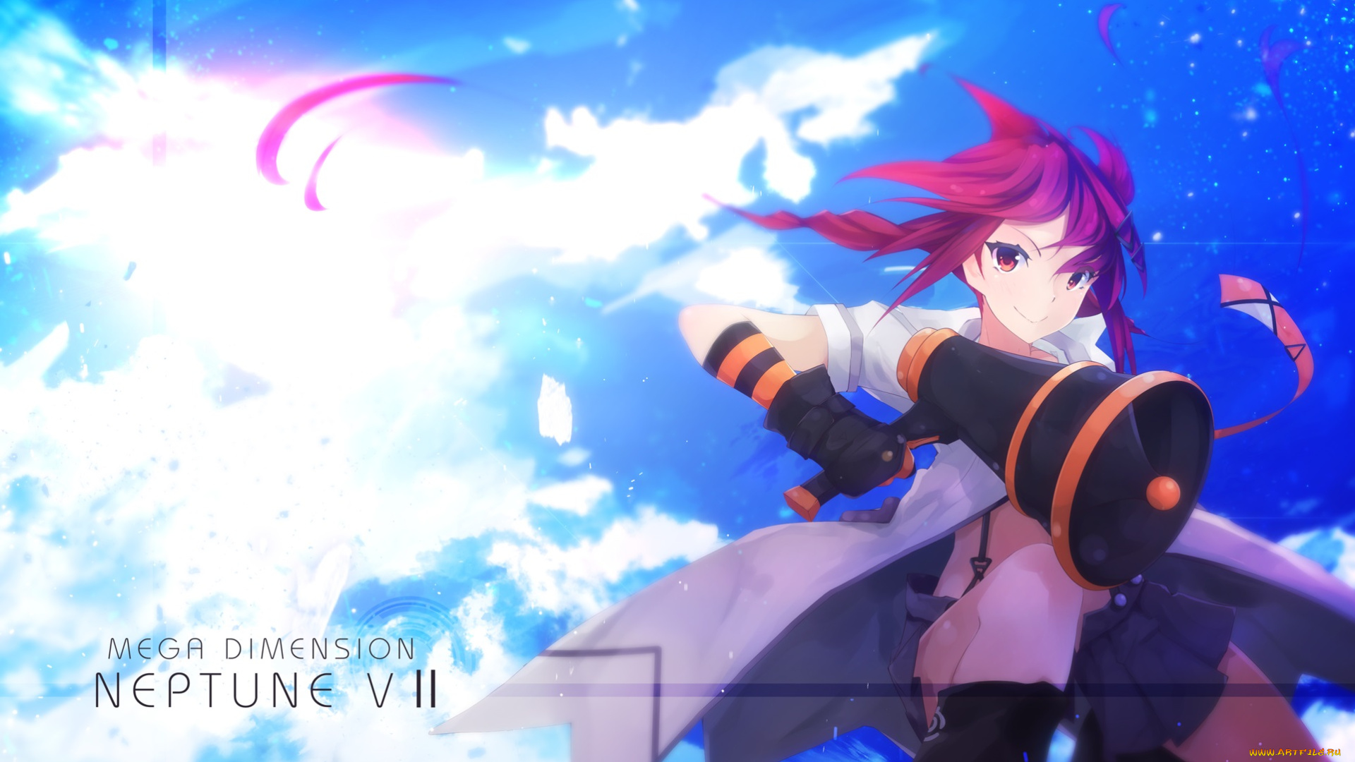 аниме, hyperdimension, neptunia, девушка, арт, padocchi, kurokitsune, tennouboshi, uzume, hyperdimension, neptunia, vii