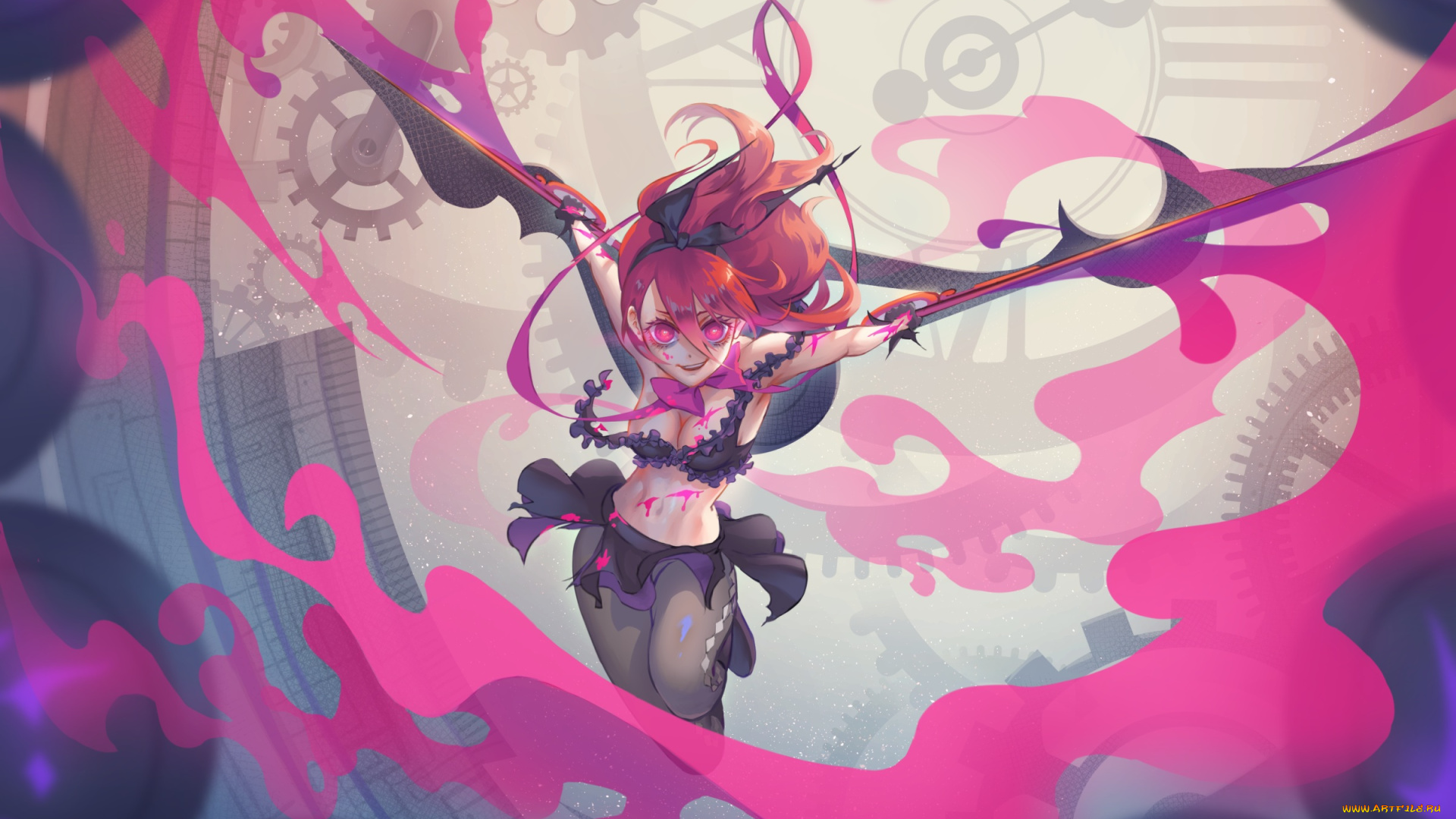 аниме, оружие, , техника, , технологии, взгляд, девушка, арт, unlight, karesuki