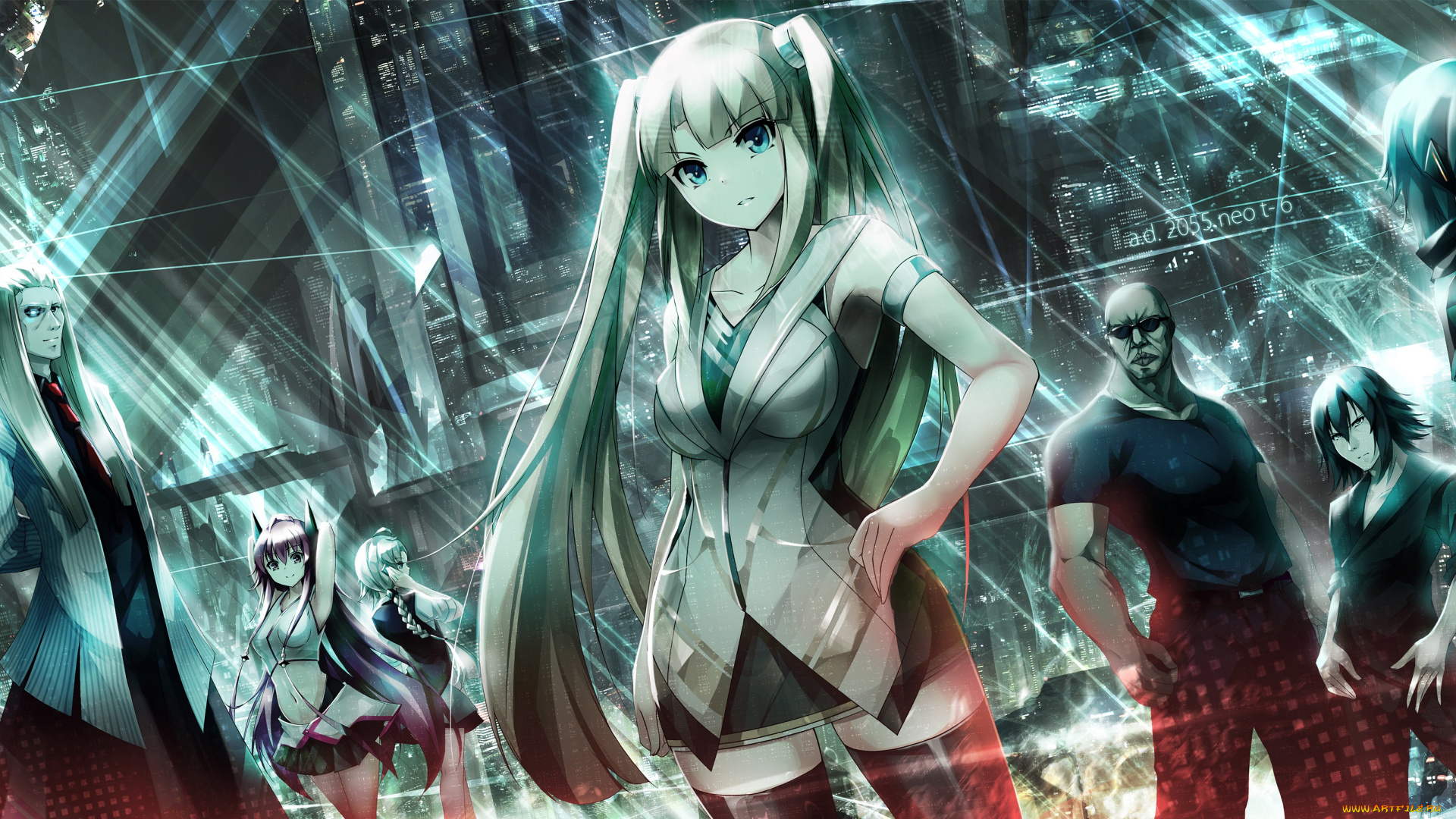 аниме, unknown, , другое, город, девушки, парни, люди, арт, riburanomind