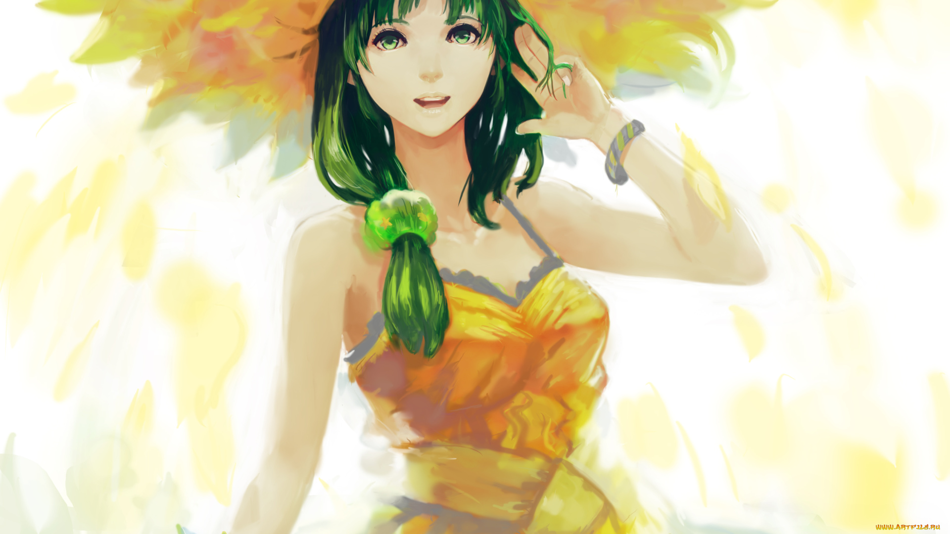 аниме, unknown, , другое, шляпа, девушка, арт, okuto