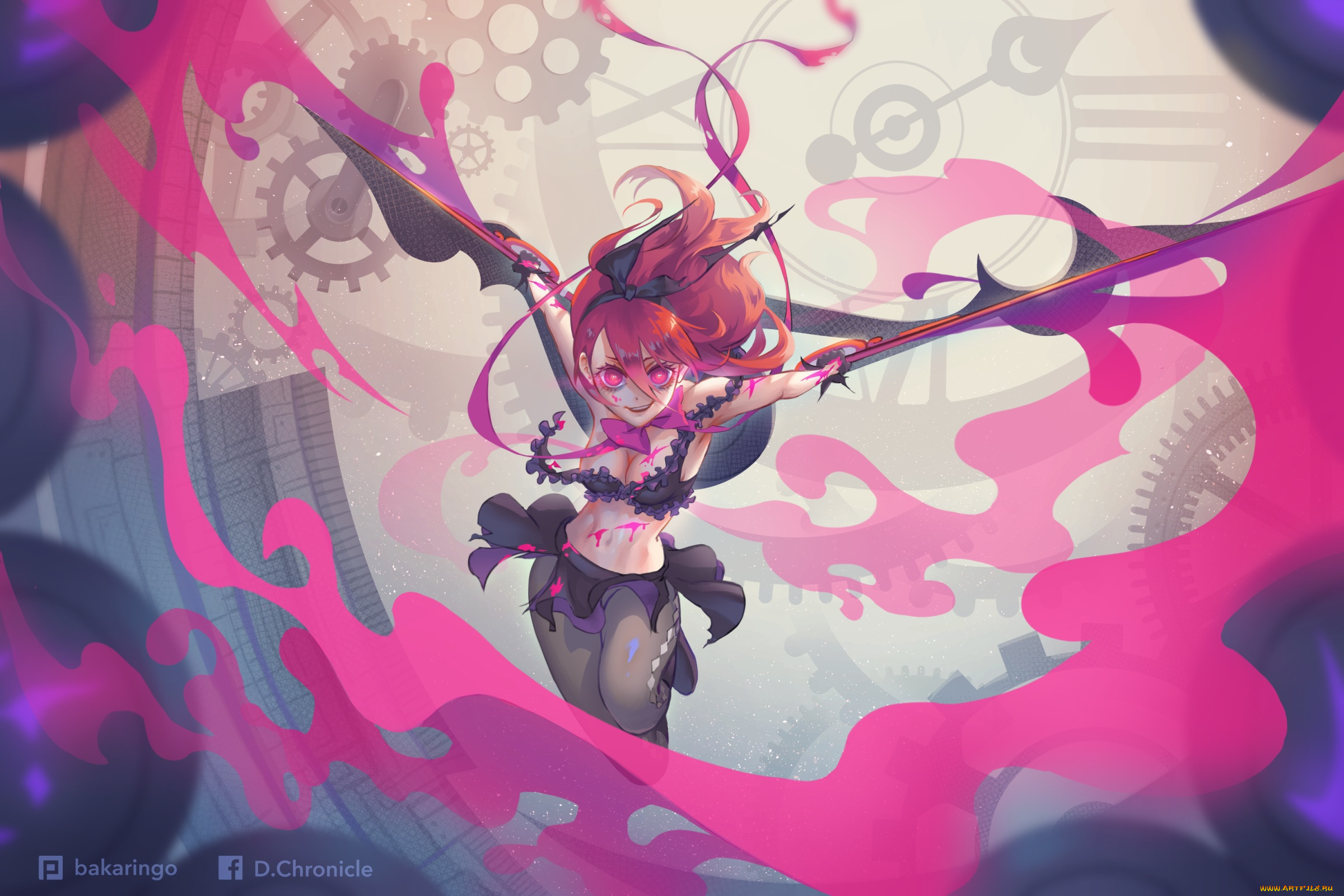 аниме, оружие, , техника, , технологии, взгляд, девушка, арт, unlight, karesuki