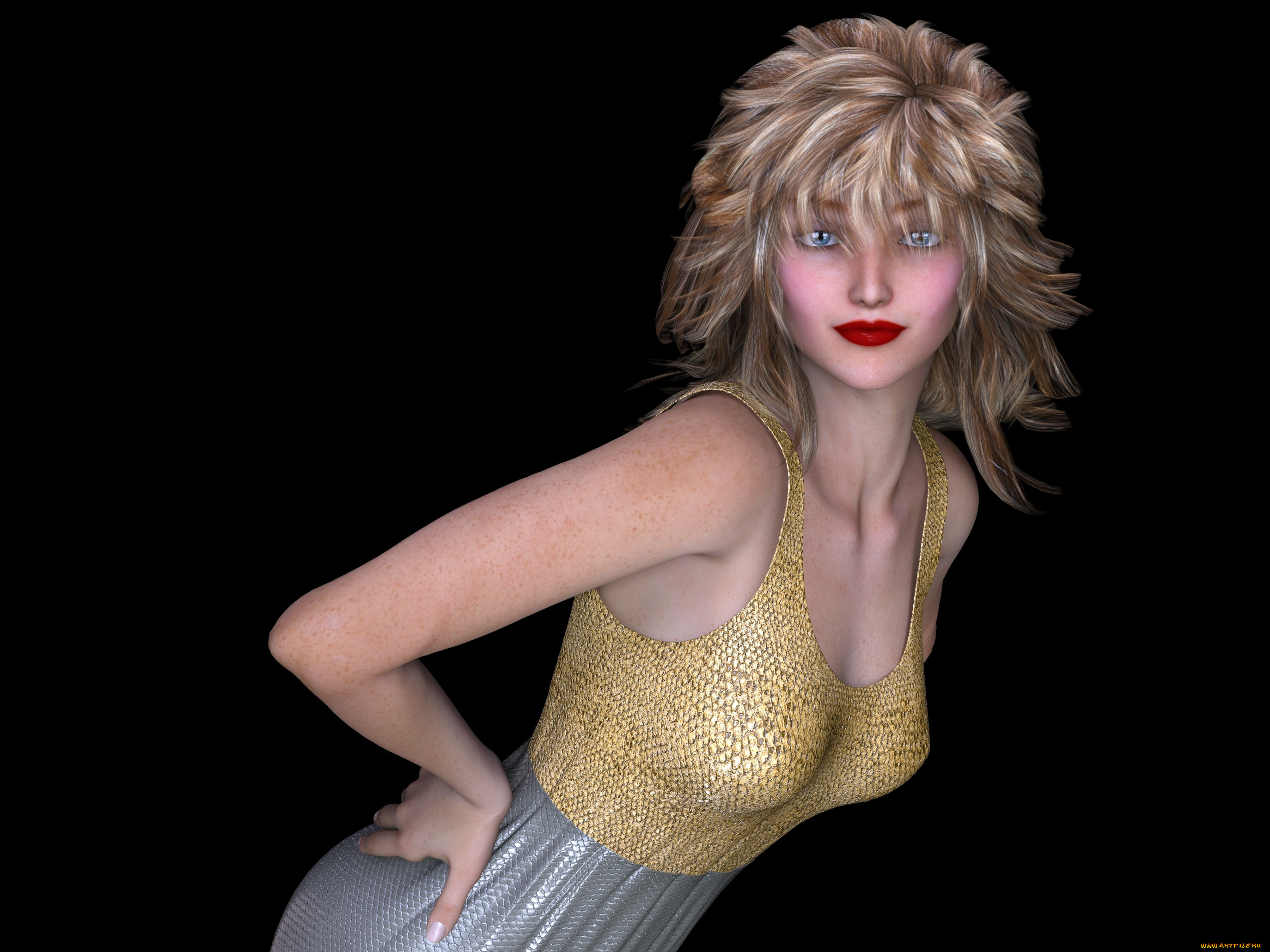 3д, графика, люди, , people, девушка, взгляд, фон