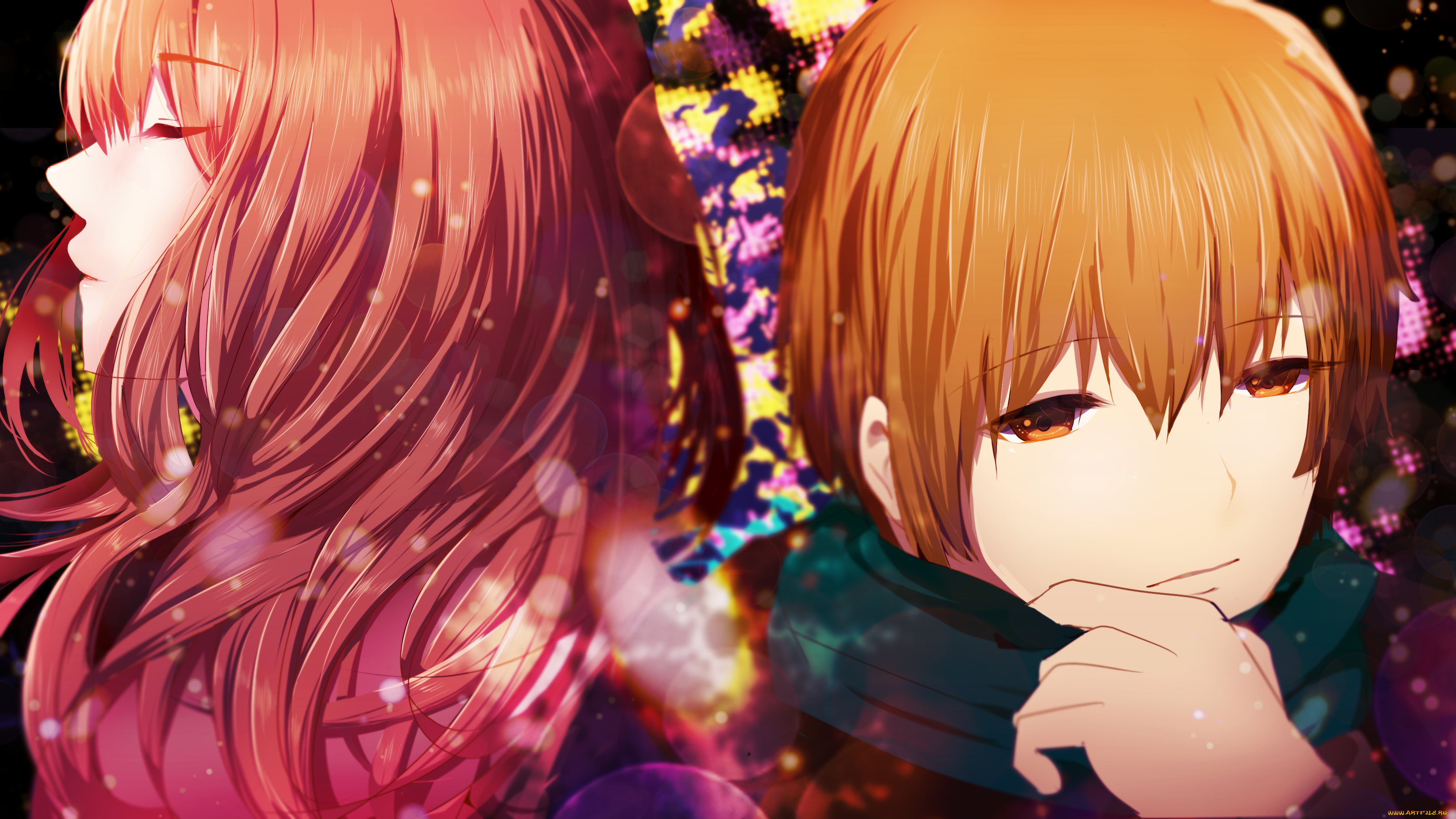 аниме, vocaloid, парень, девушка, megurine, luka