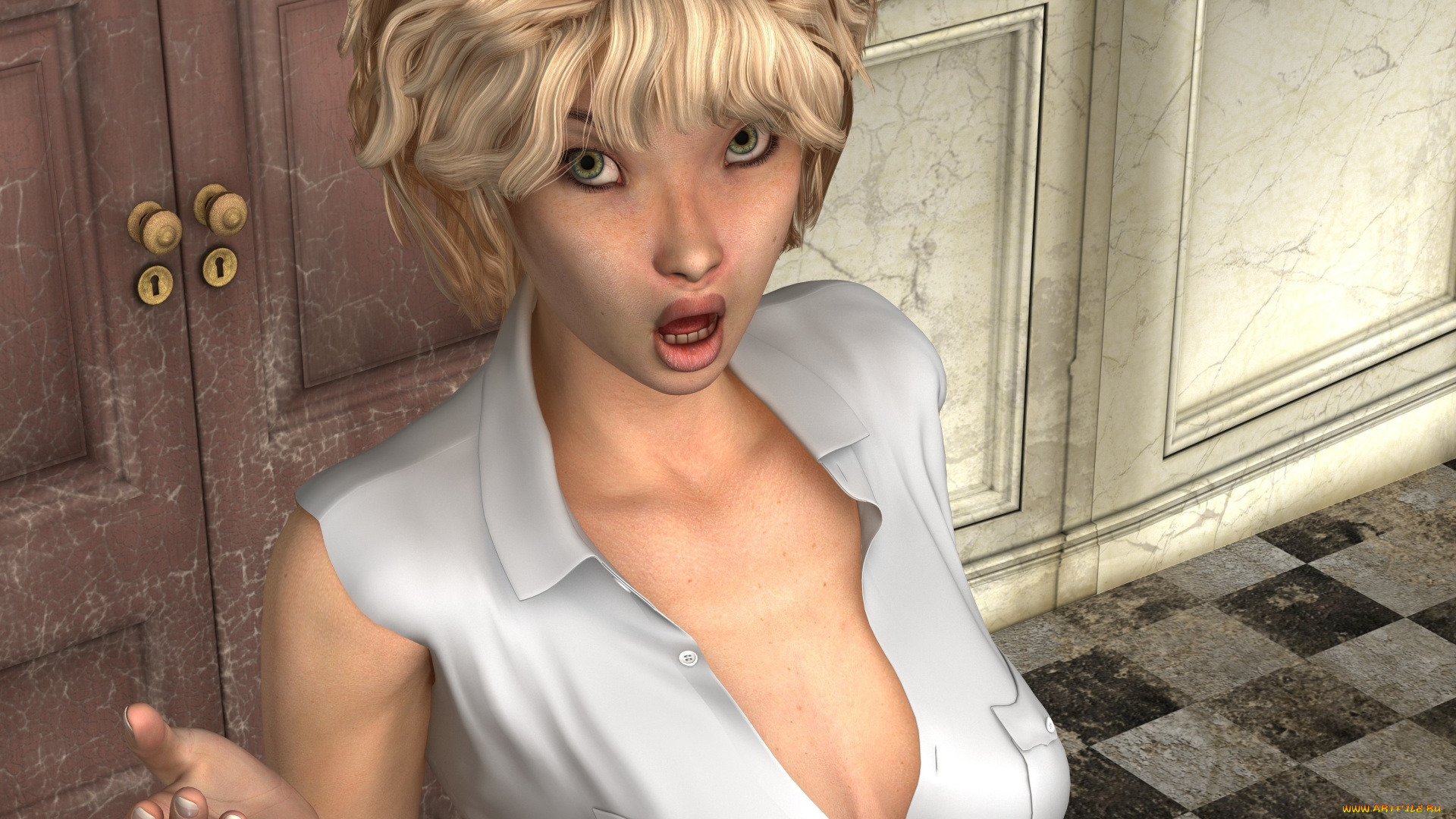 3д, графика, люди, , people, взгляд, фон, девушка