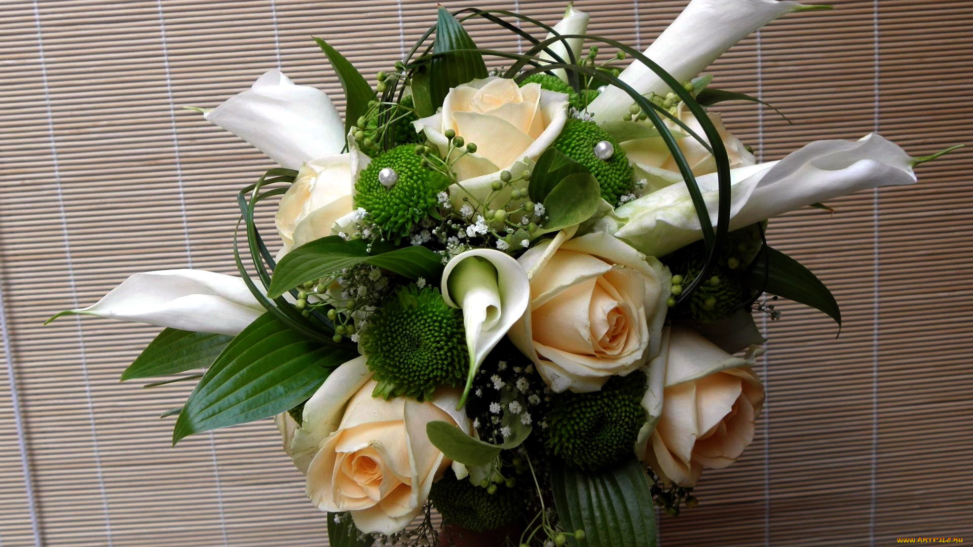 цветы, букеты, , композиции, каллы, розы