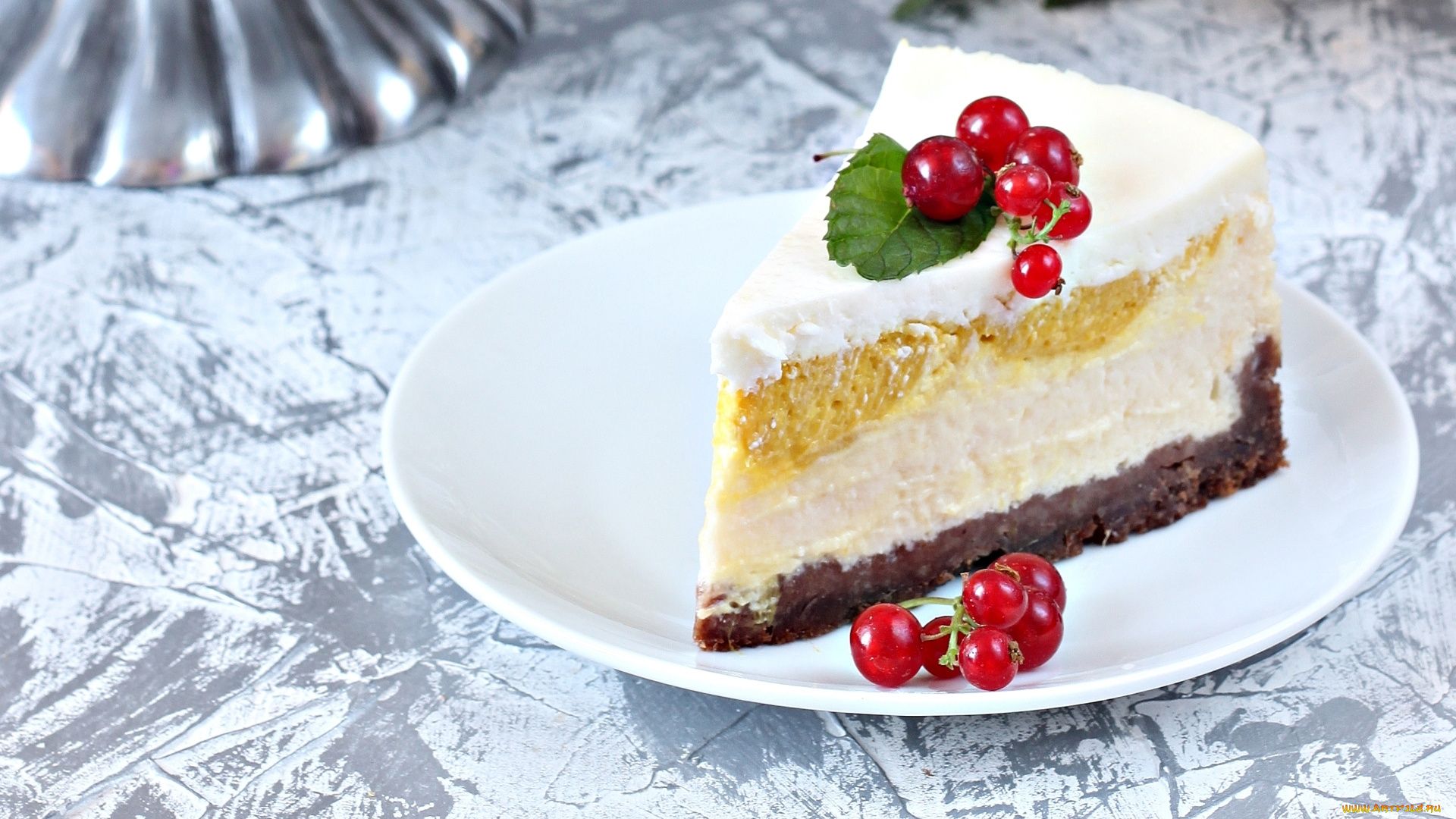 еда, торты, торт, кусок, ягоды