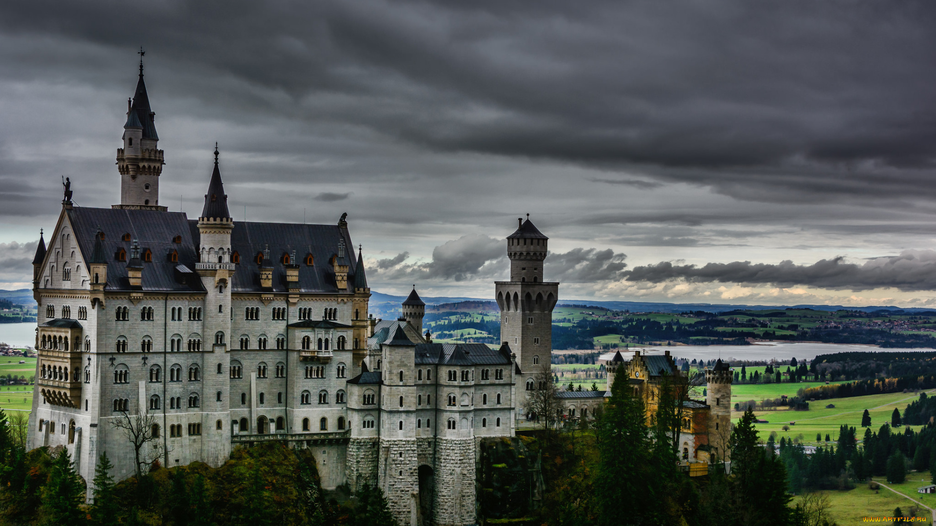 neuschwanstein, castle, города, замок, нойшванштайн, , германия, замок