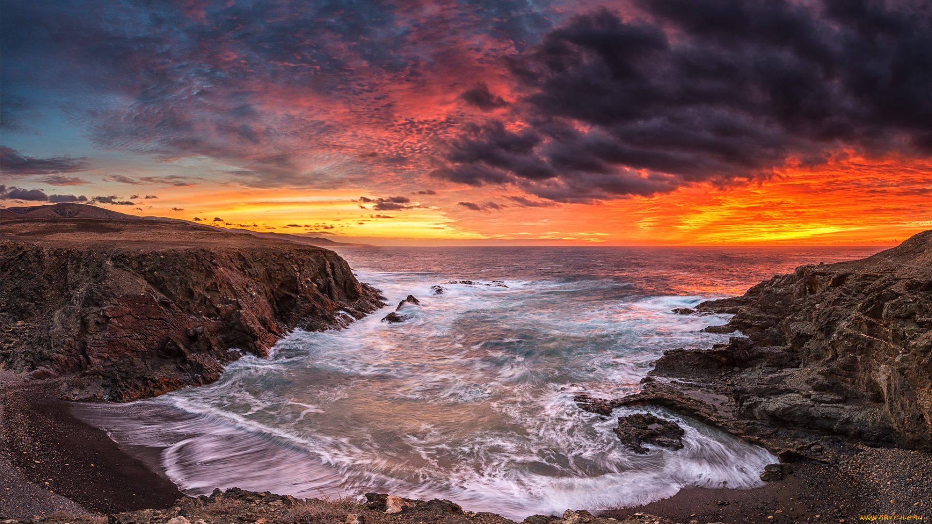 природа, побережье, море, берег