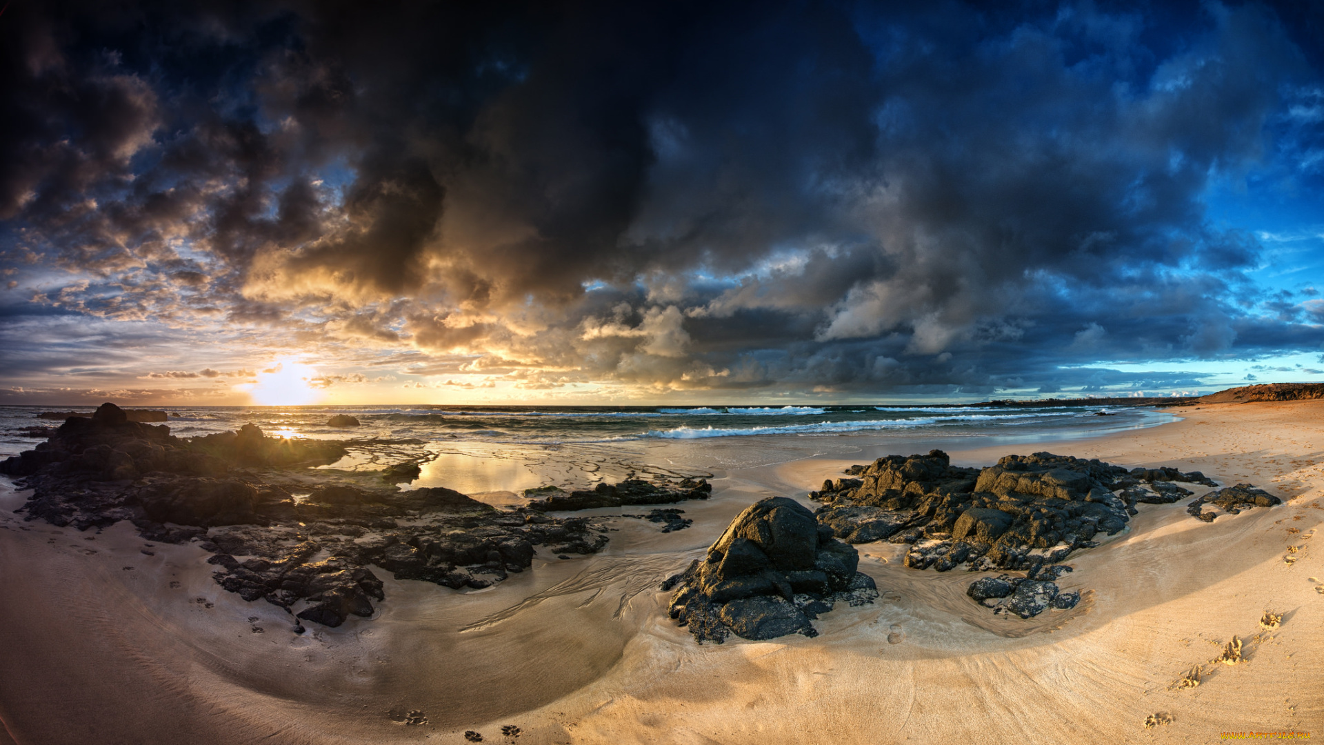 природа, побережье, море, берег