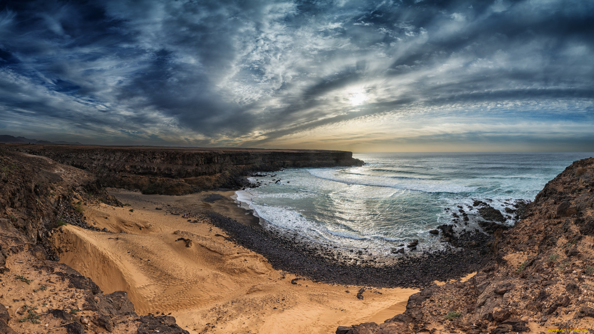 природа, побережье, море, берег