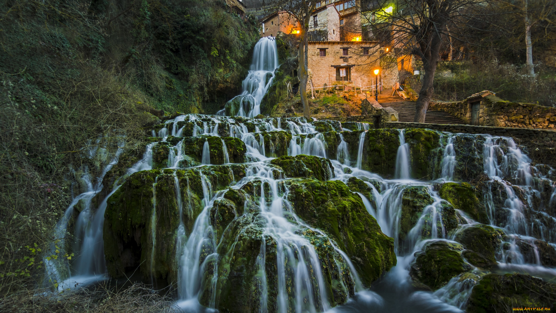 природа, водопады, orbaneja, del, castillo, burgos, spain, орбанеха, дель, кастильо, бургос, испания, водопад, каскад
