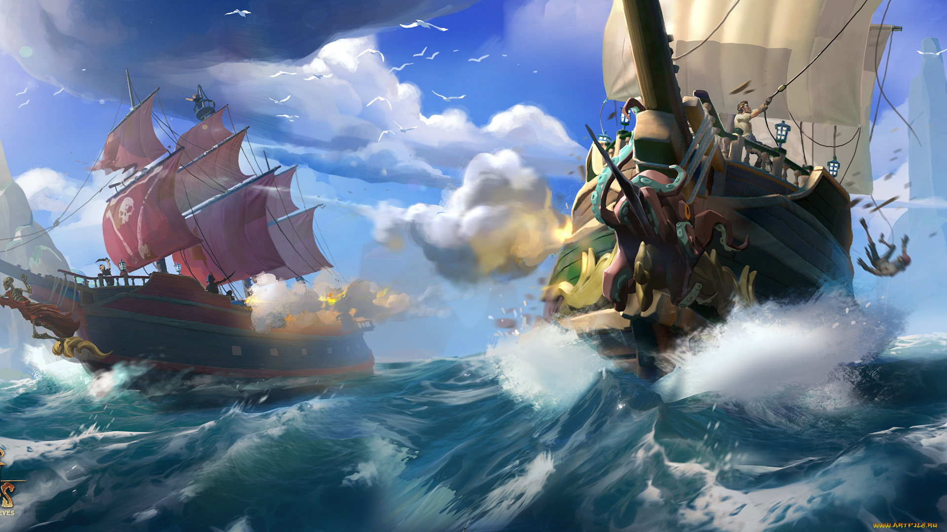 sea, of, thieves, видео, игры, приключения, sea, of, thieves, action, адвенчура