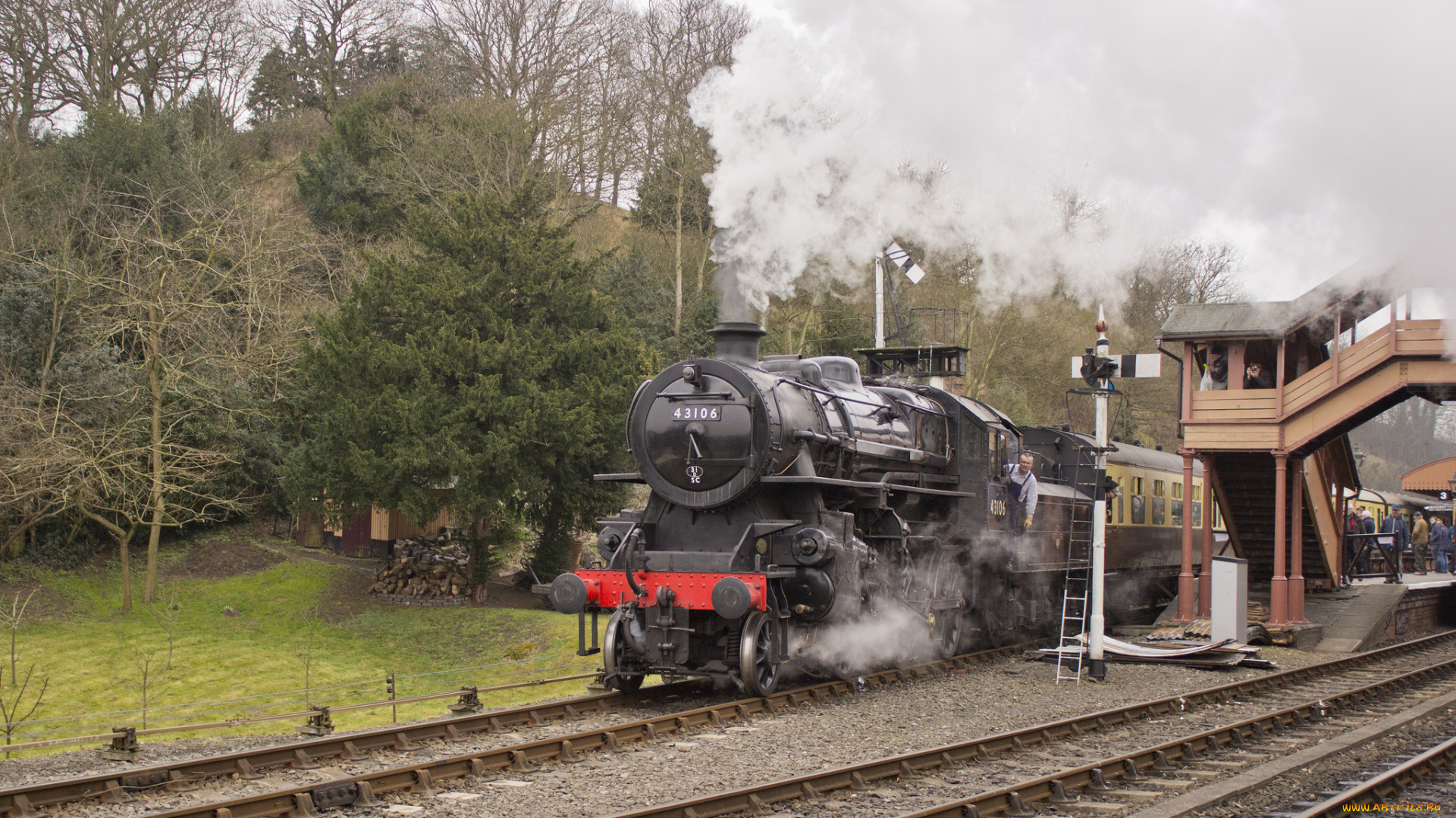 техника, паровозы, рельсы, паровоз