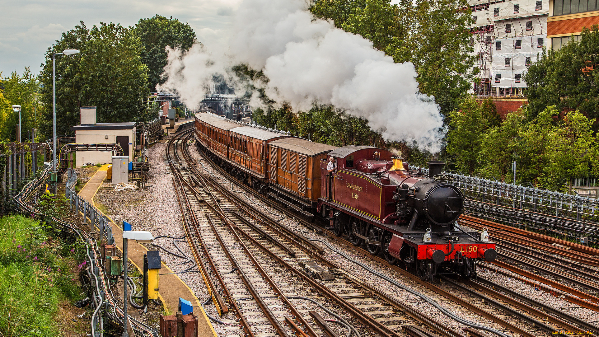 техника, паровозы, рельсы, паровоз