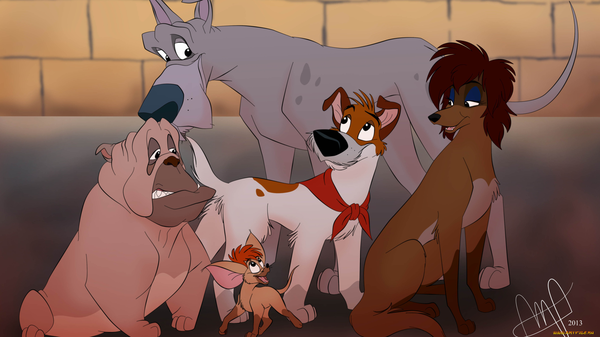 векторная, графика, животные, , animals, собаки