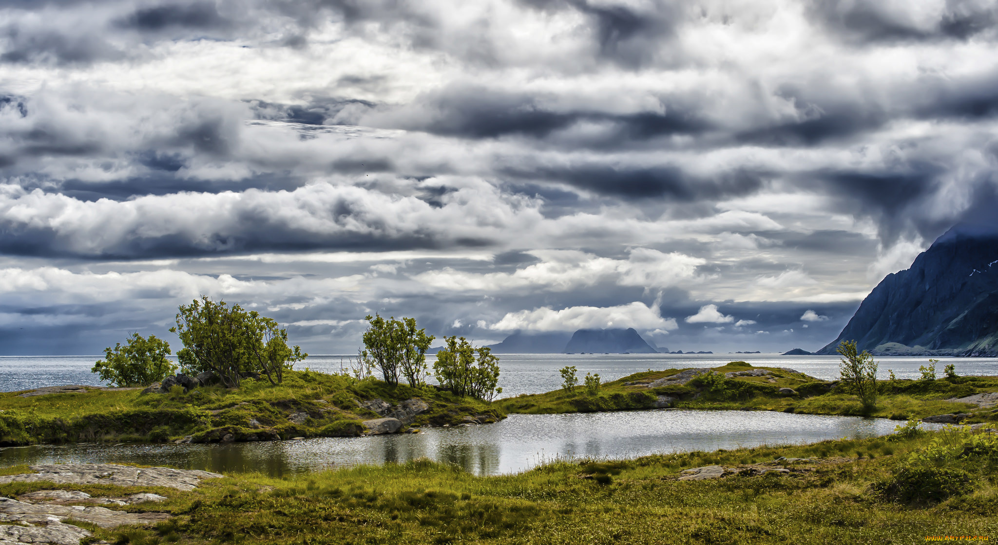 природа, побережье, море, берег