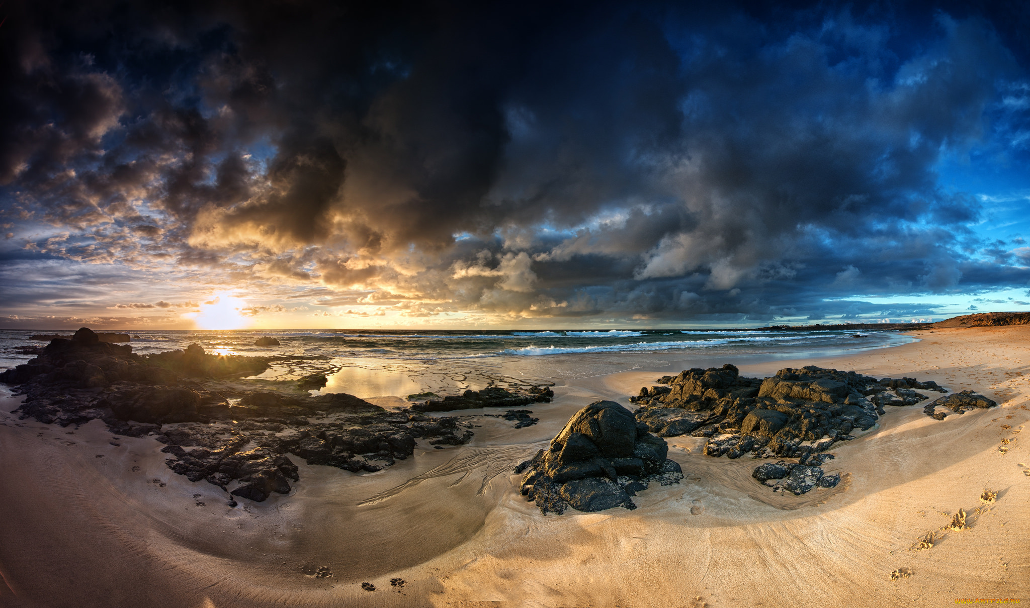 природа, побережье, море, берег