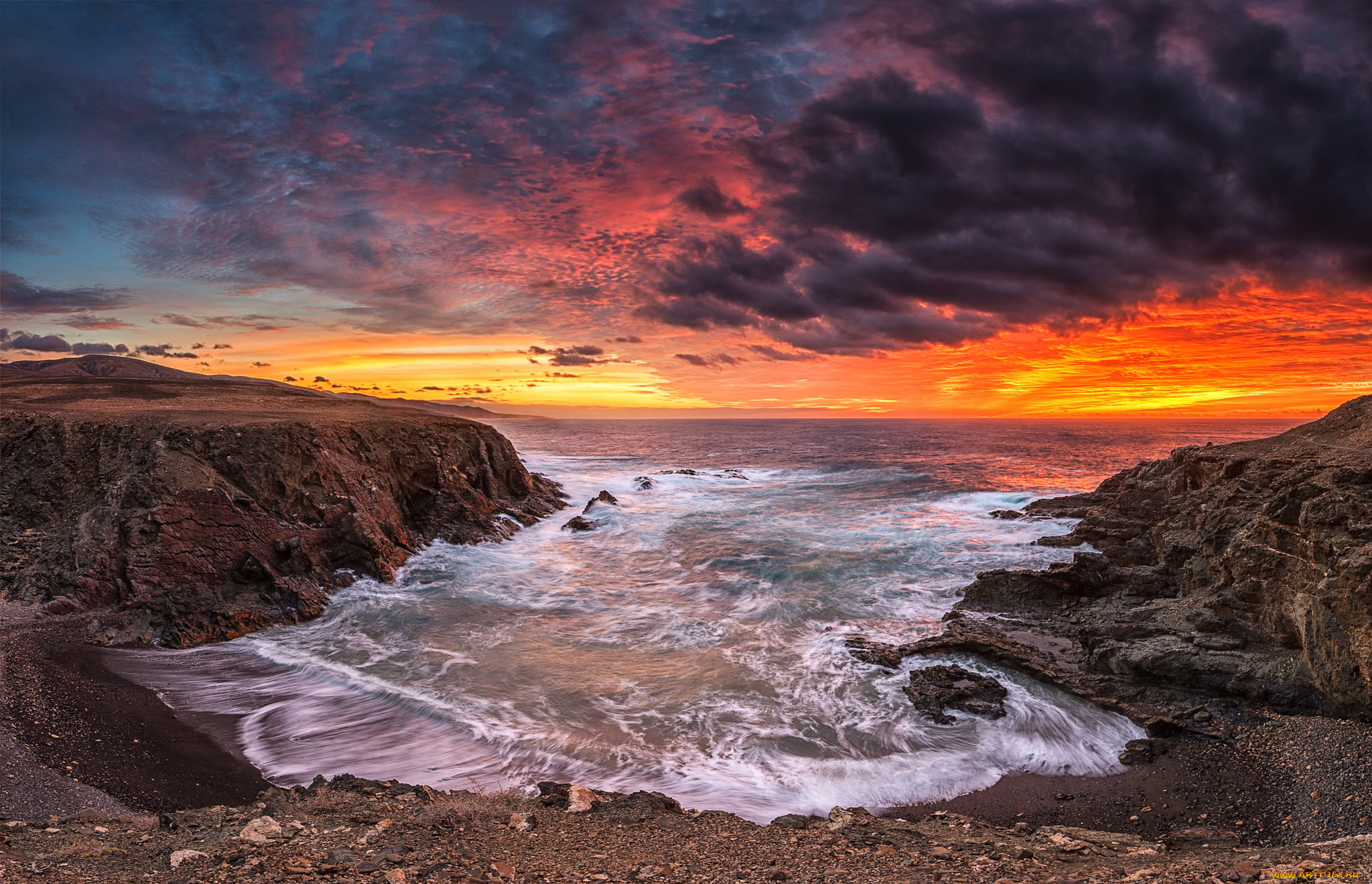 природа, побережье, море, берег