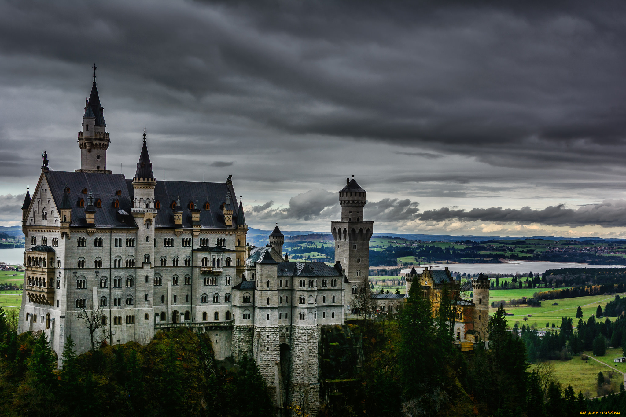 neuschwanstein, castle, города, замок, нойшванштайн, , германия, замок