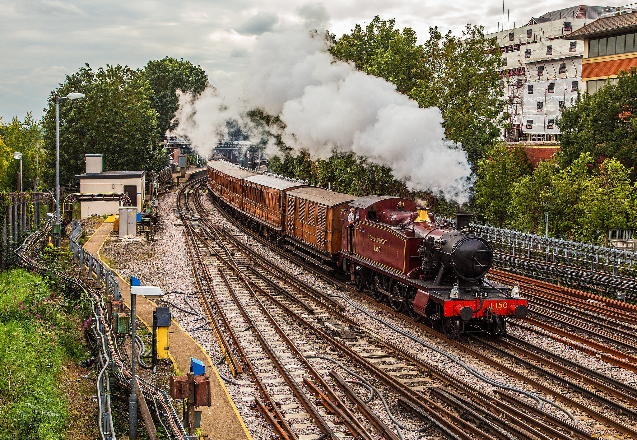 техника, паровозы, рельсы, паровоз