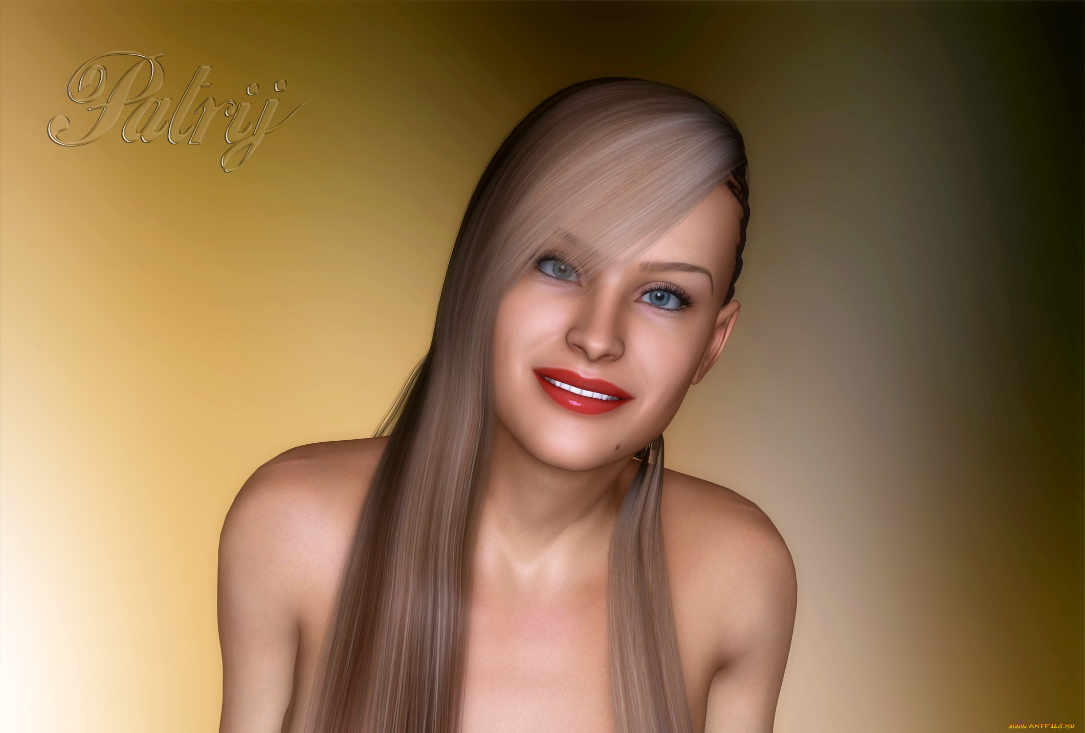 3д, графика, портрет, , portraits, взгляд, фон, девушка