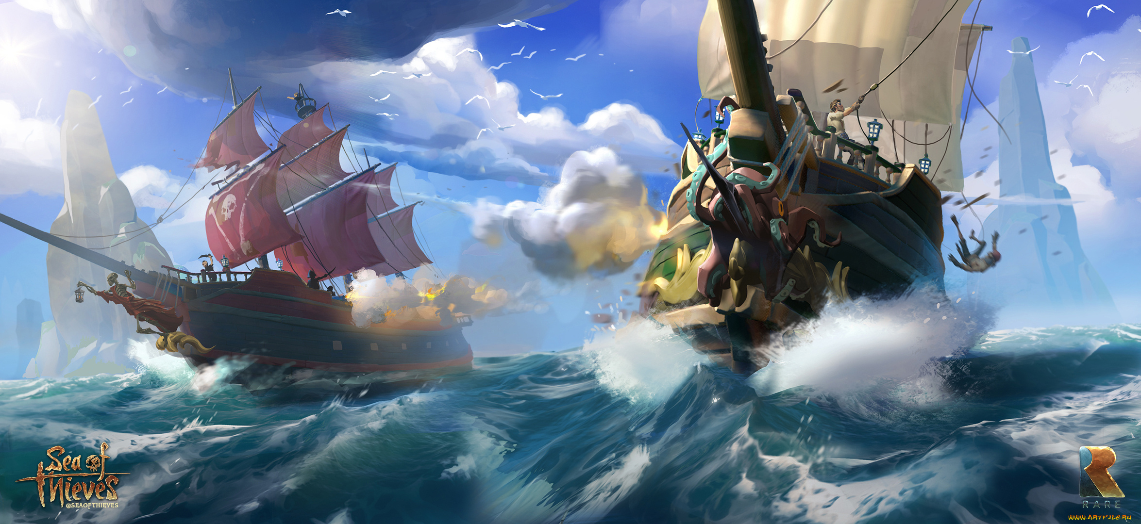sea, of, thieves, видео, игры, приключения, sea, of, thieves, action, адвенчура
