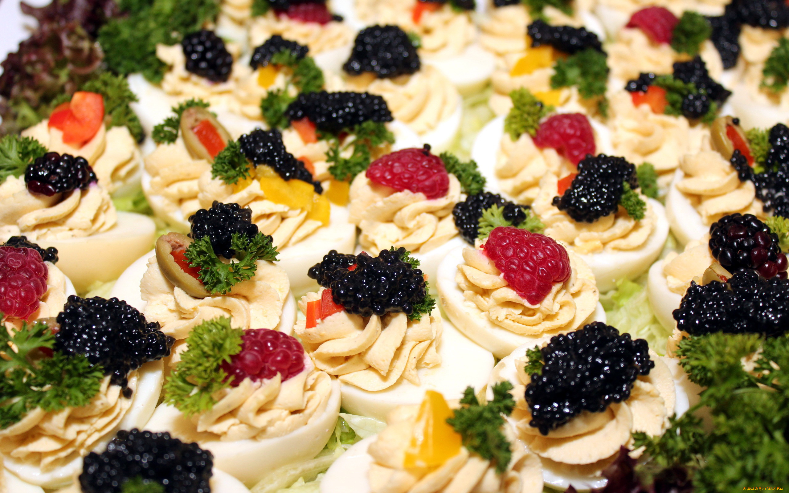 еда, Яичные, блюда, малина, икра