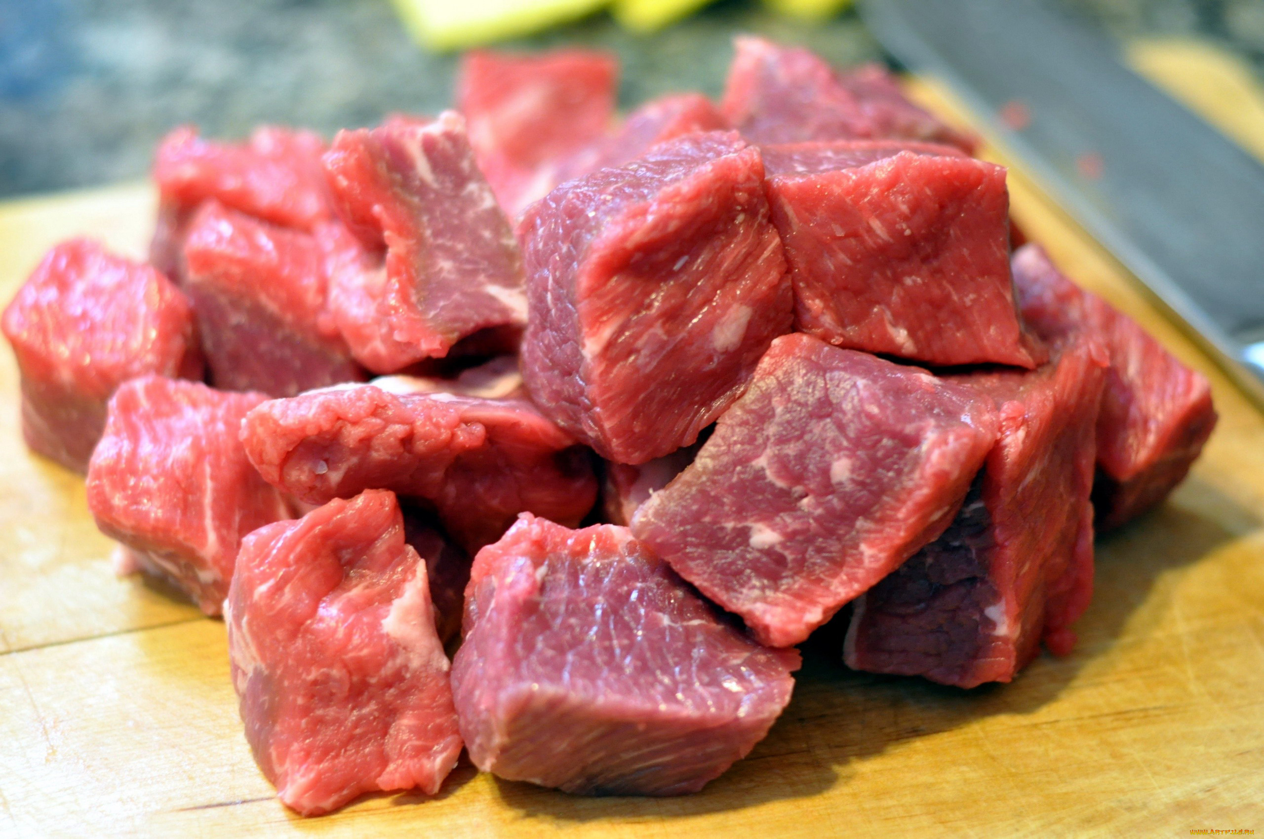 еда, мясные, блюда, кусочки, свинина