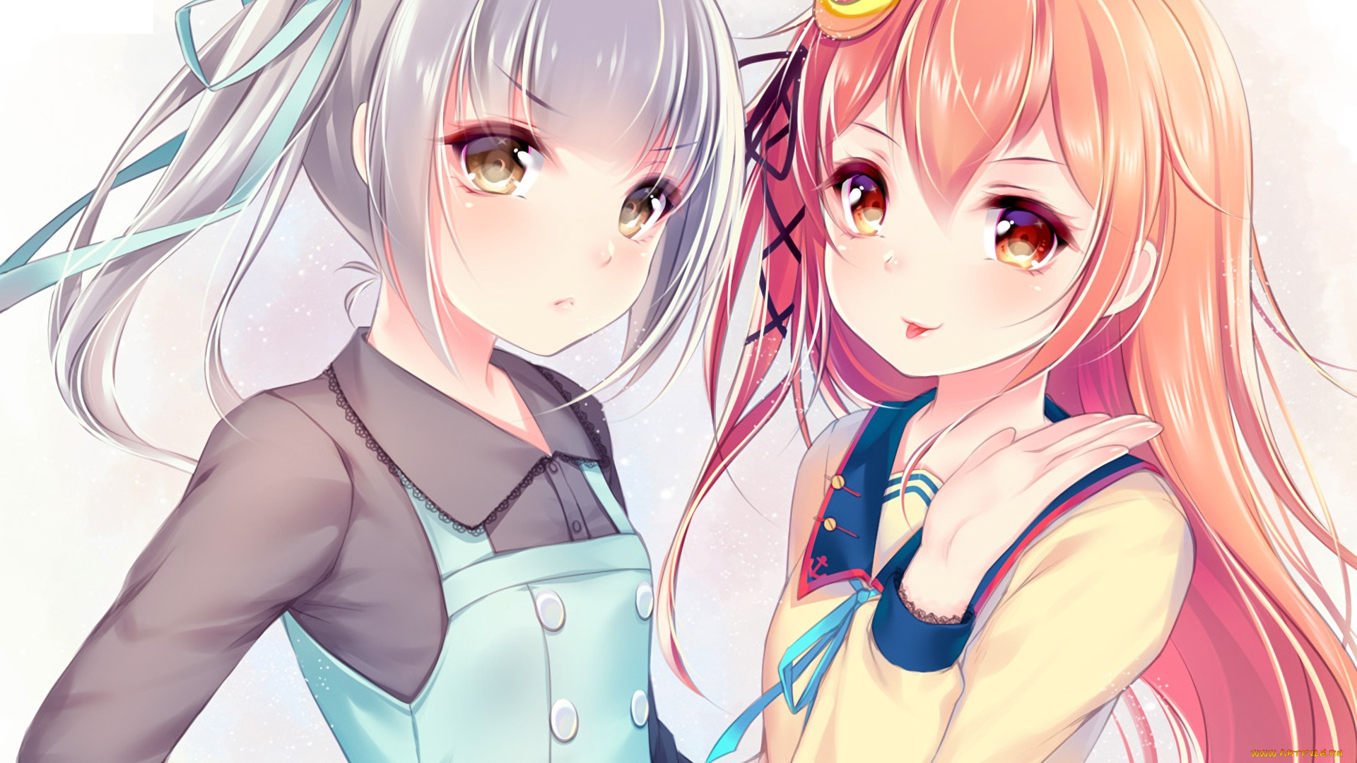 аниме, kantai, collection, взгляд, девушки, фон