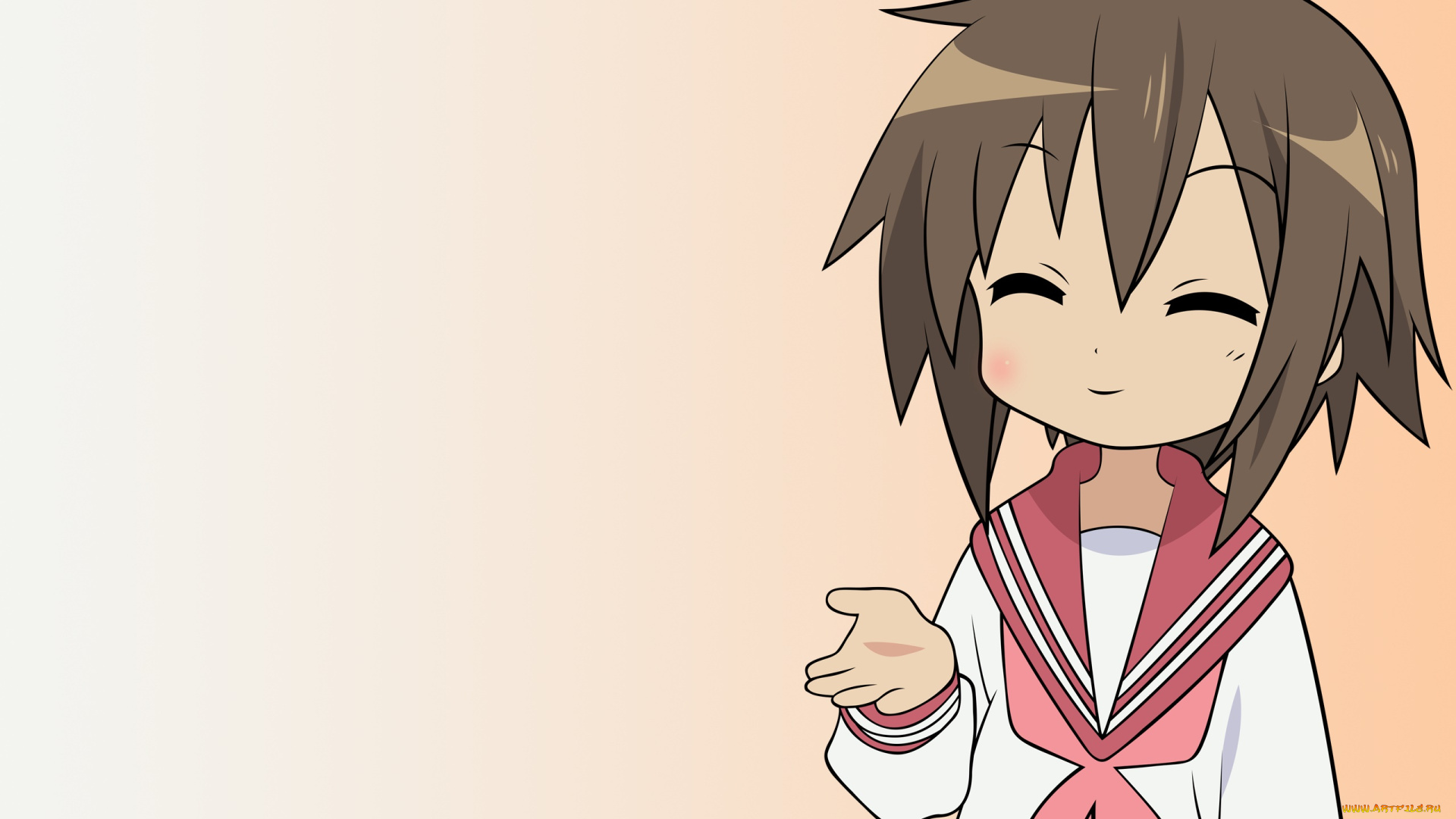 аниме, lucky, star, фон, взгляд, девушка