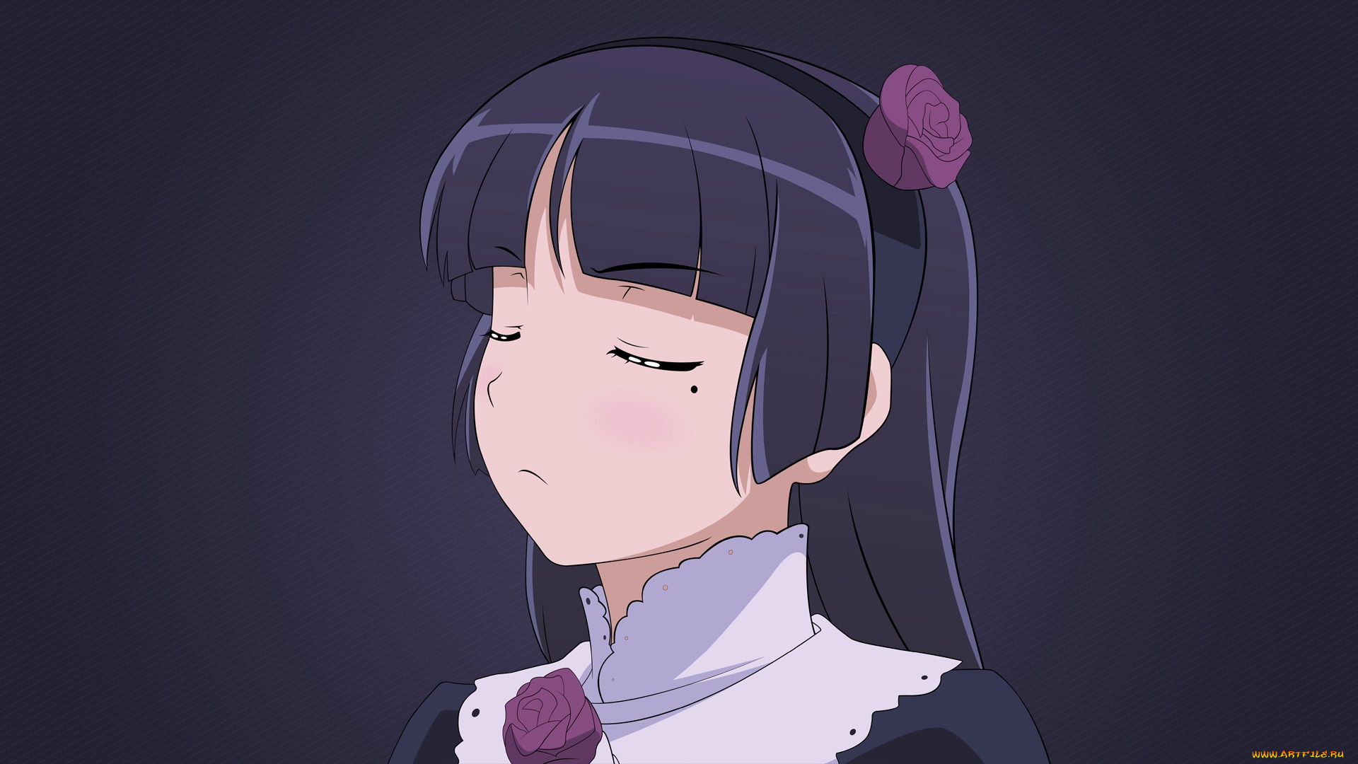 аниме, oreimo, девушка, фон, взгляд