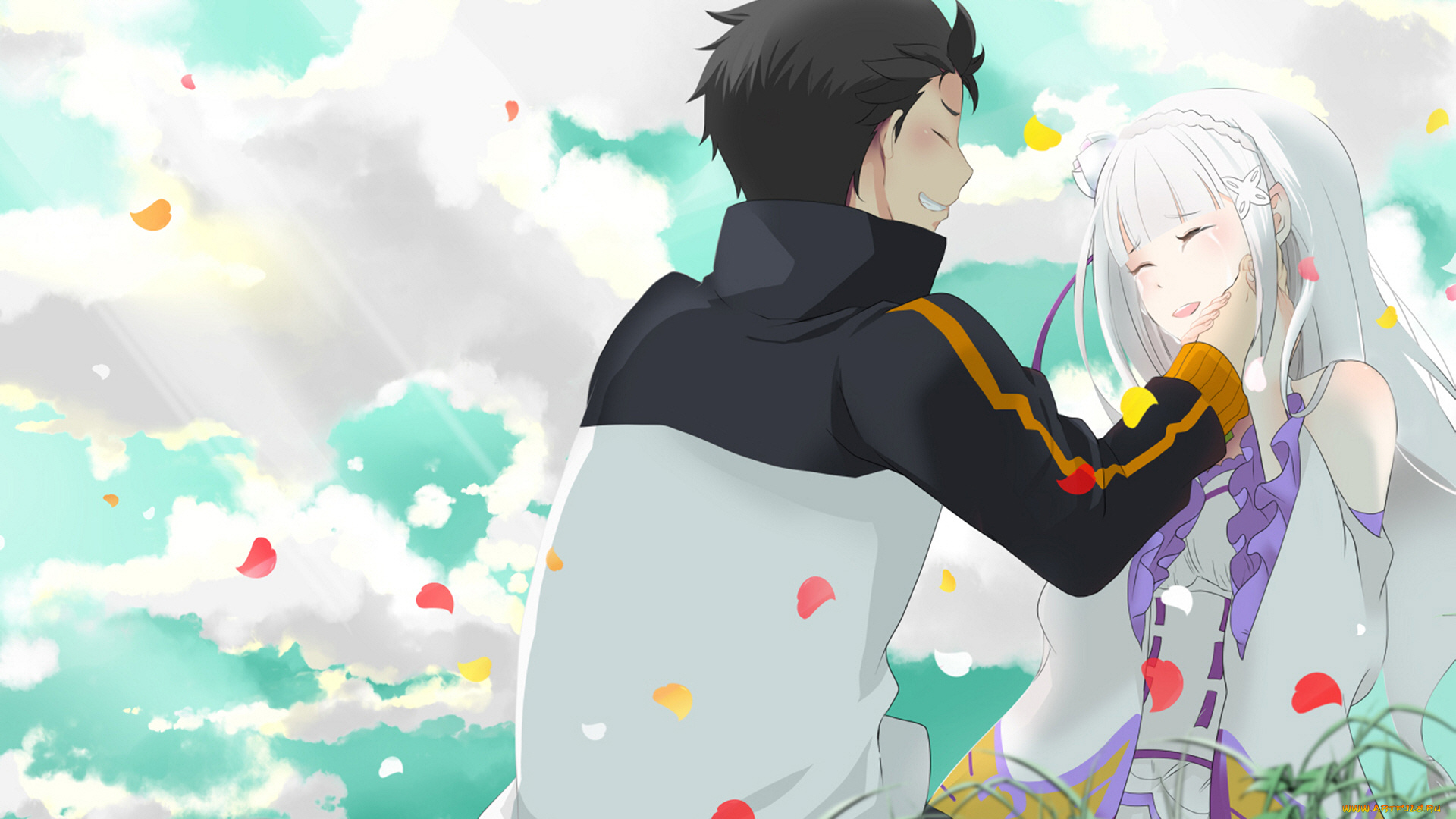 аниме, re, , zero, kara, hajimeru, isekai, seikatsu, двое