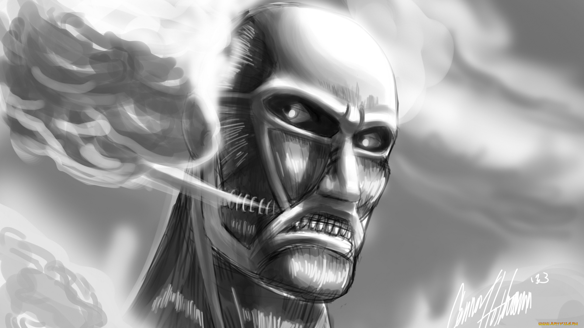 аниме, shingeki, no, kyojin, атака, титанов