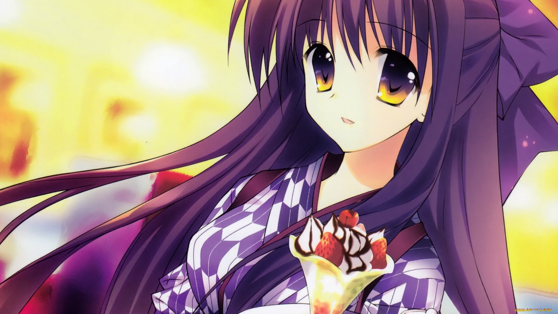 аниме, unknown, , другое, фон, взгляд, девушка