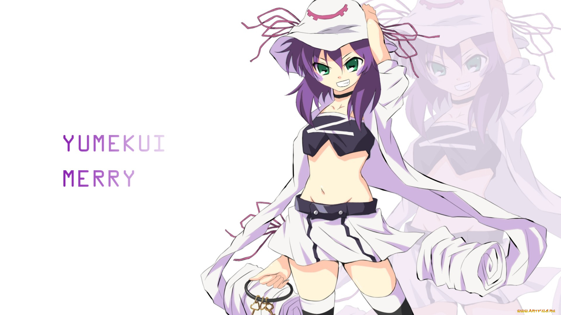 аниме, yumekui, merry, фон, взгляд, девушка