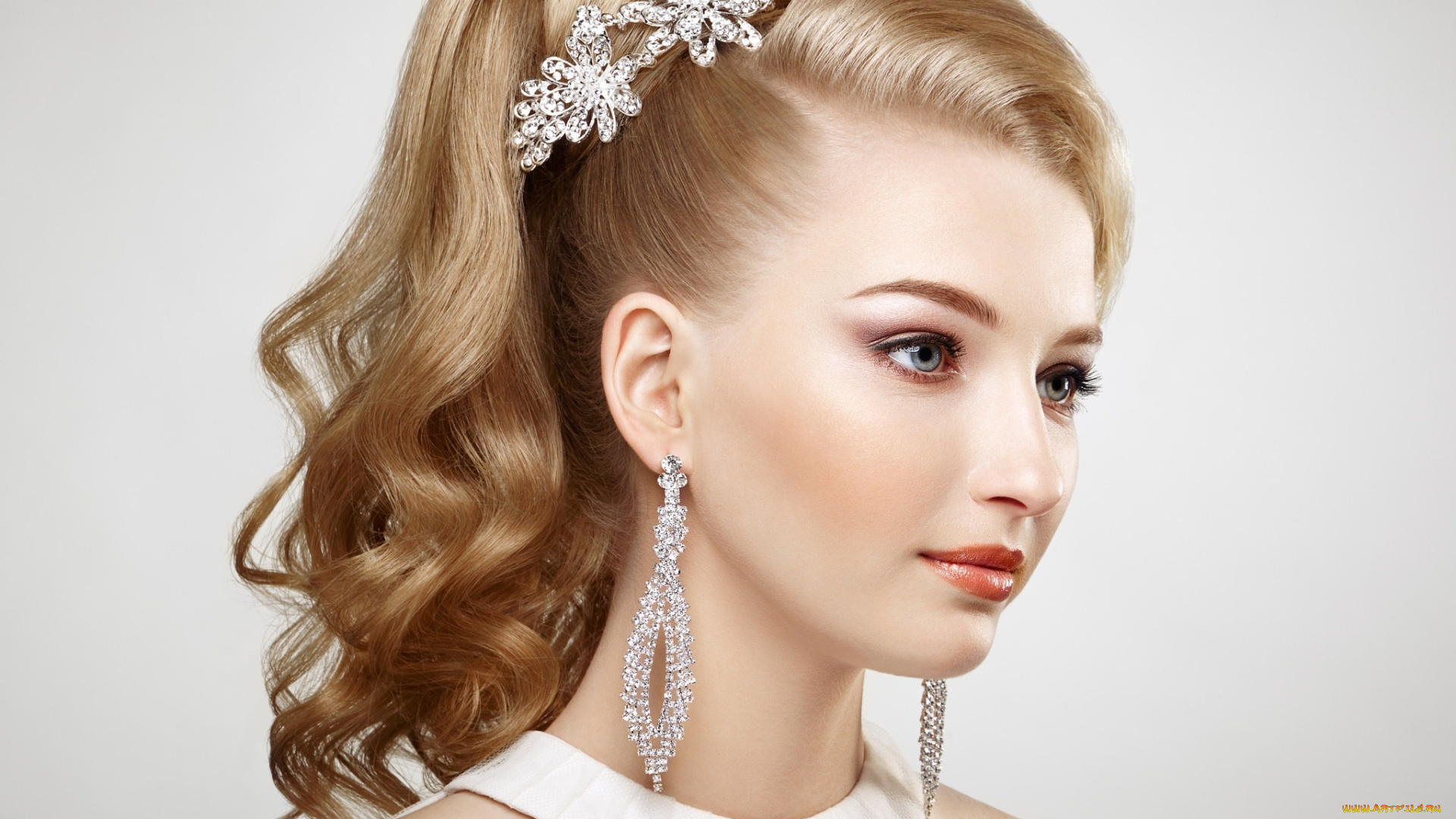 девушки, -unsort, , лица, , портреты, девушка, украшения, прическа, стиль, портрет