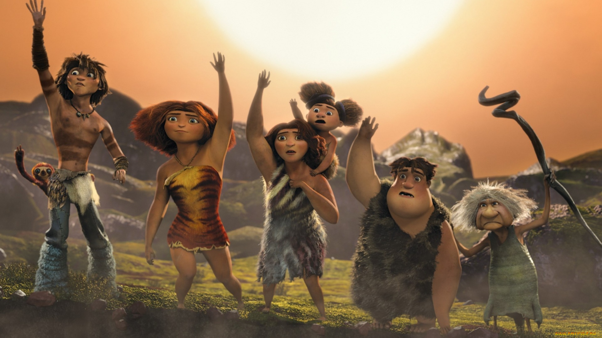 мультфильмы, the, croods, family, animated, film, the, croods, 2, movie