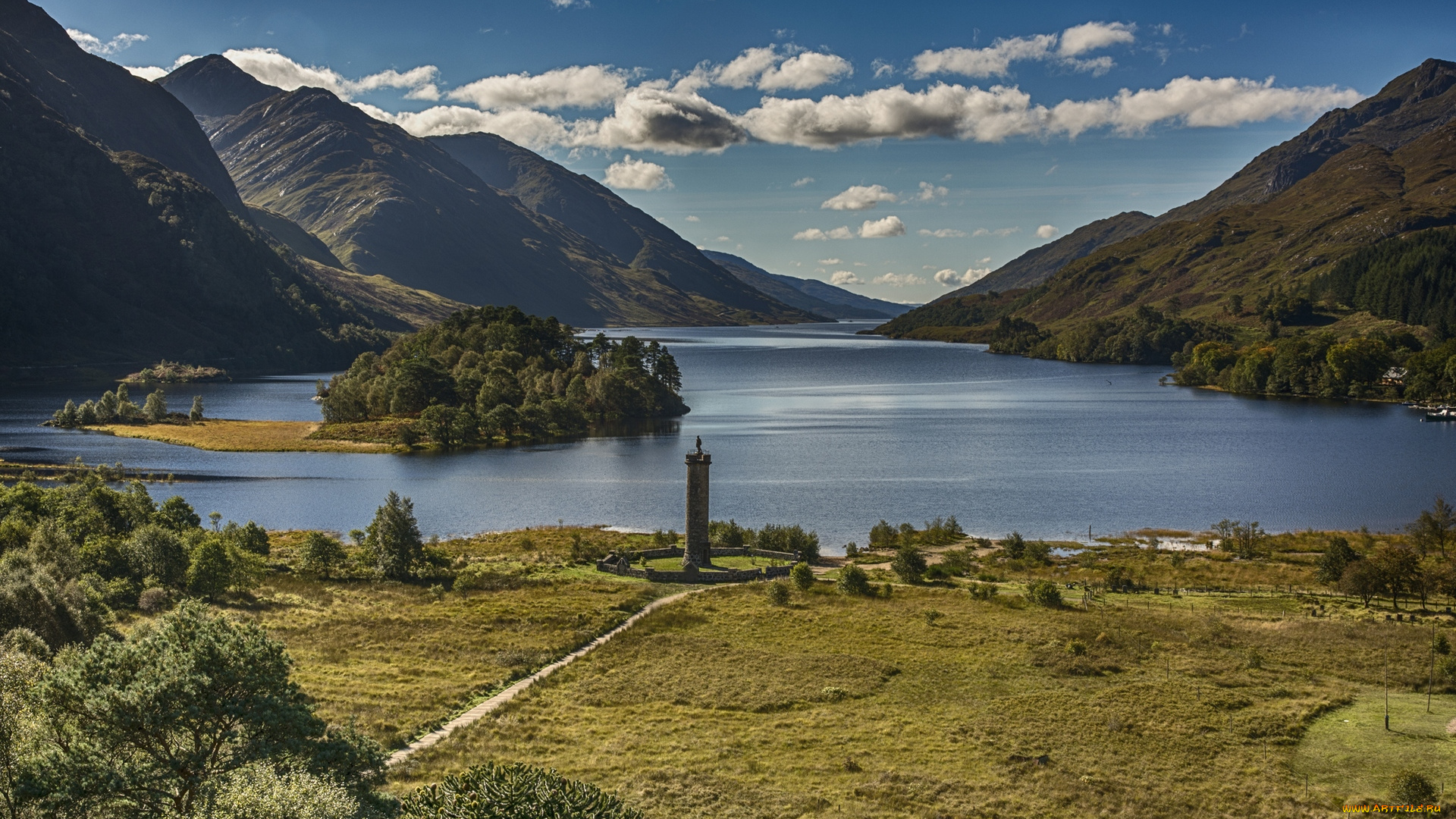 природа, реки, озера, маяк, трава, деревья