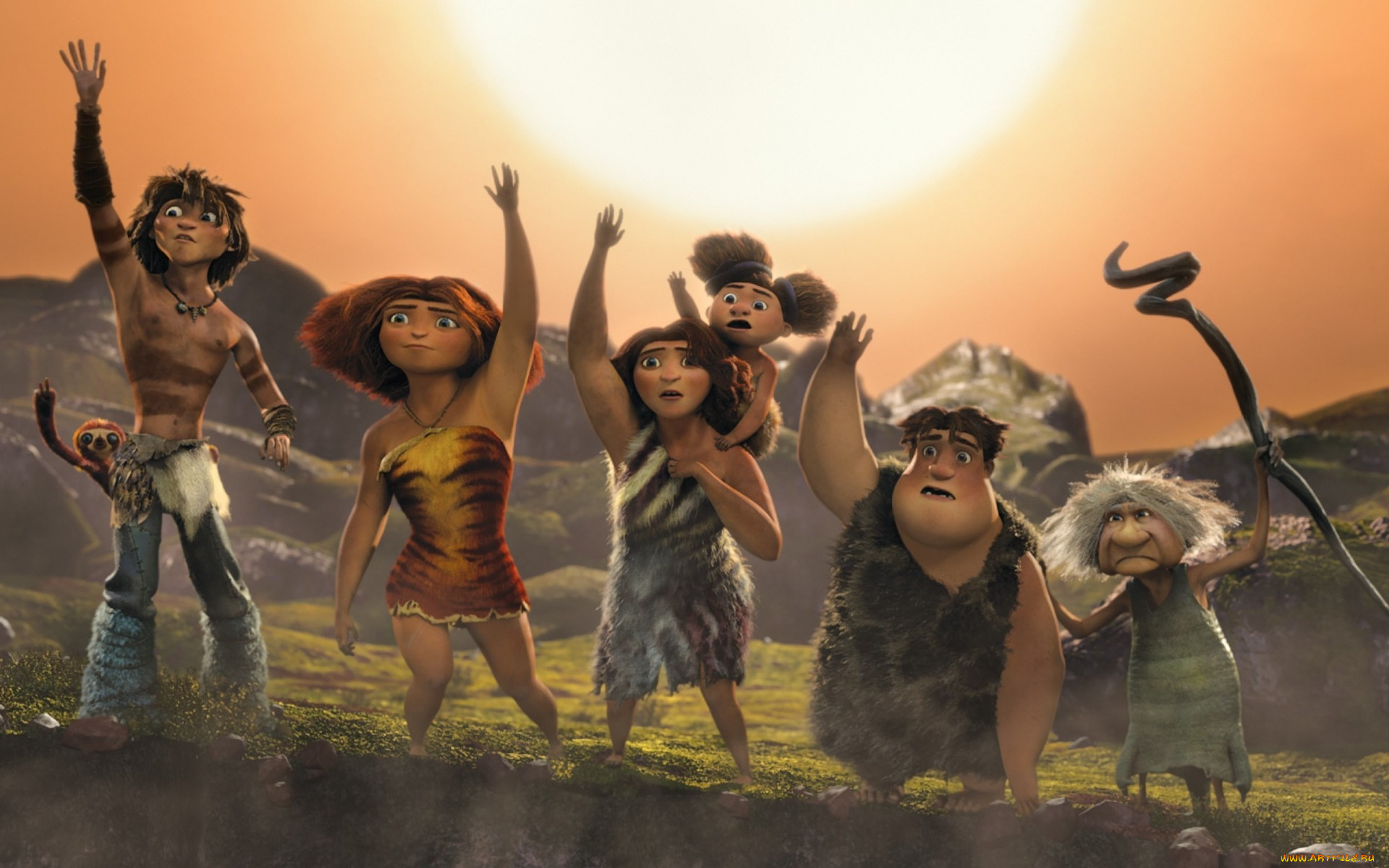 мультфильмы, the, croods, family, animated, film, the, croods, 2, movie