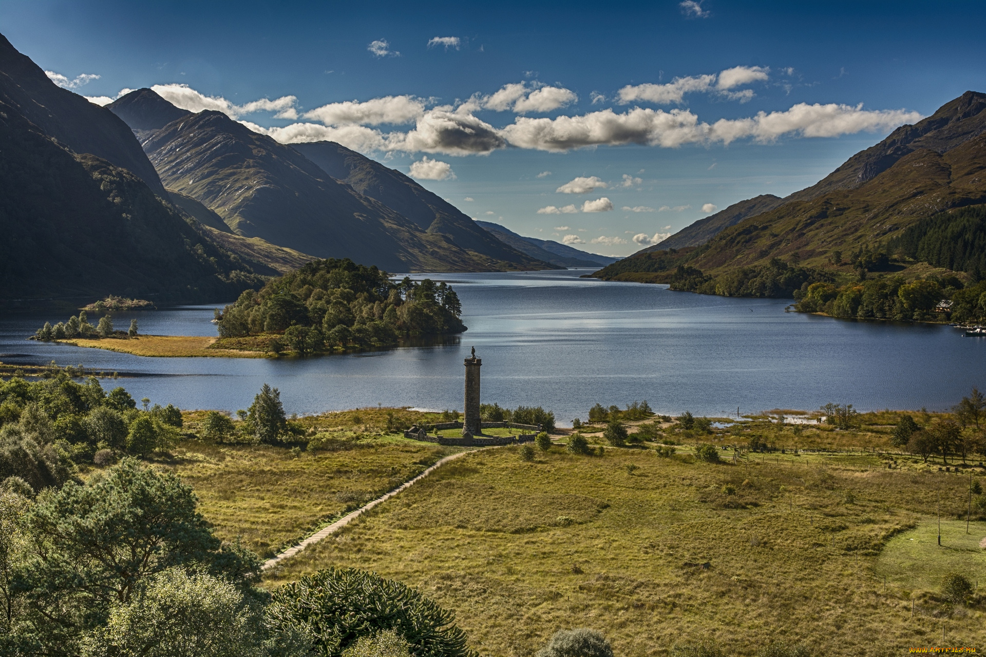 природа, реки, озера, маяк, трава, деревья