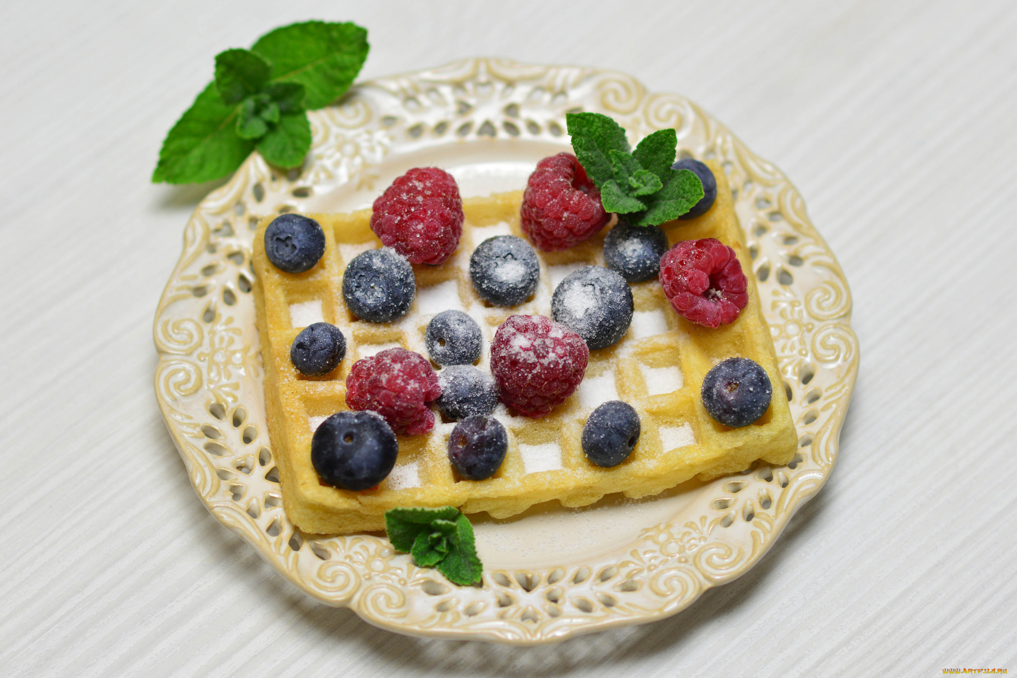 еда, мороженое, , десерты, ягоды, черника, пудра, сахарная, вафли