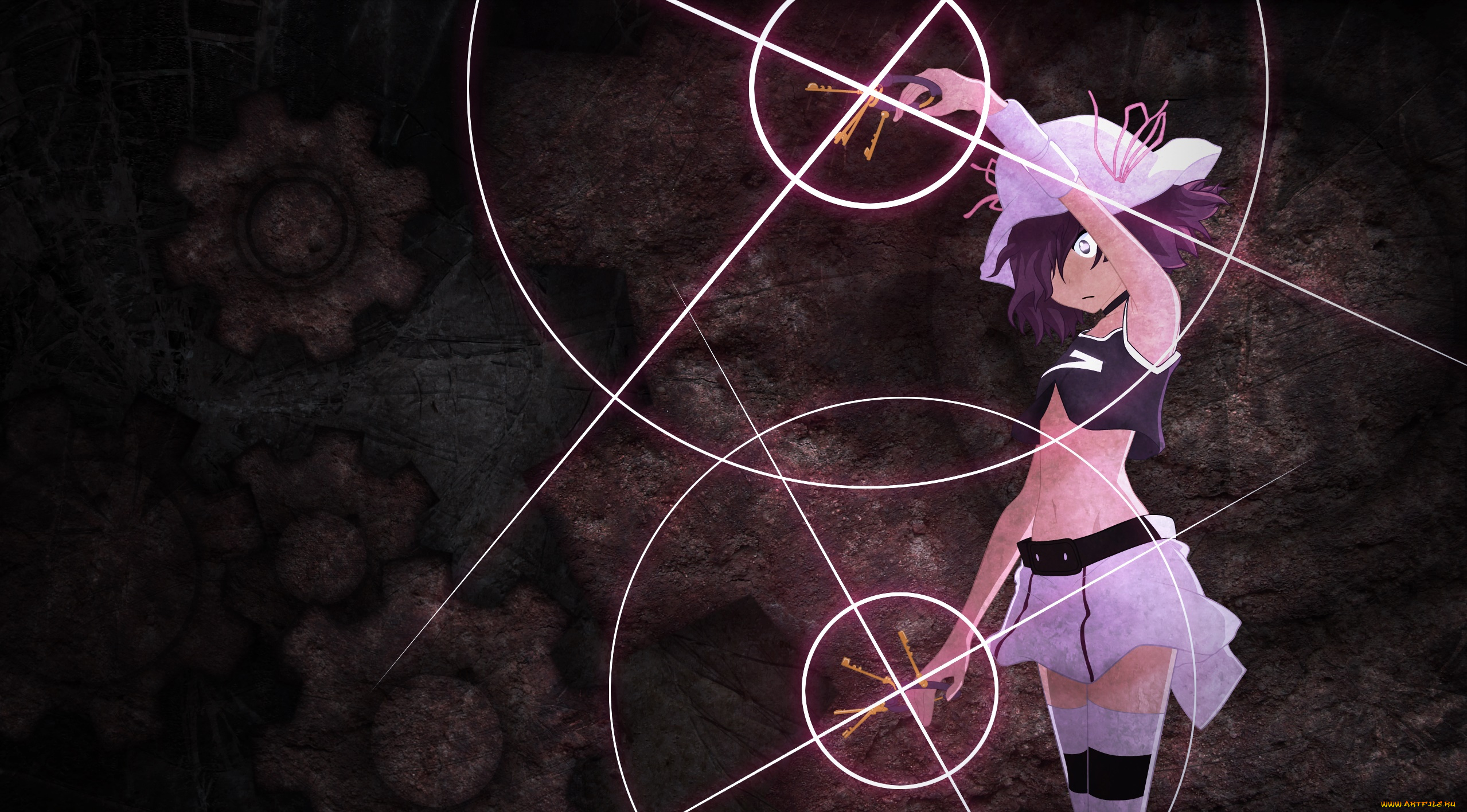 аниме, yumekui, merry, фон, взгляд, девушка