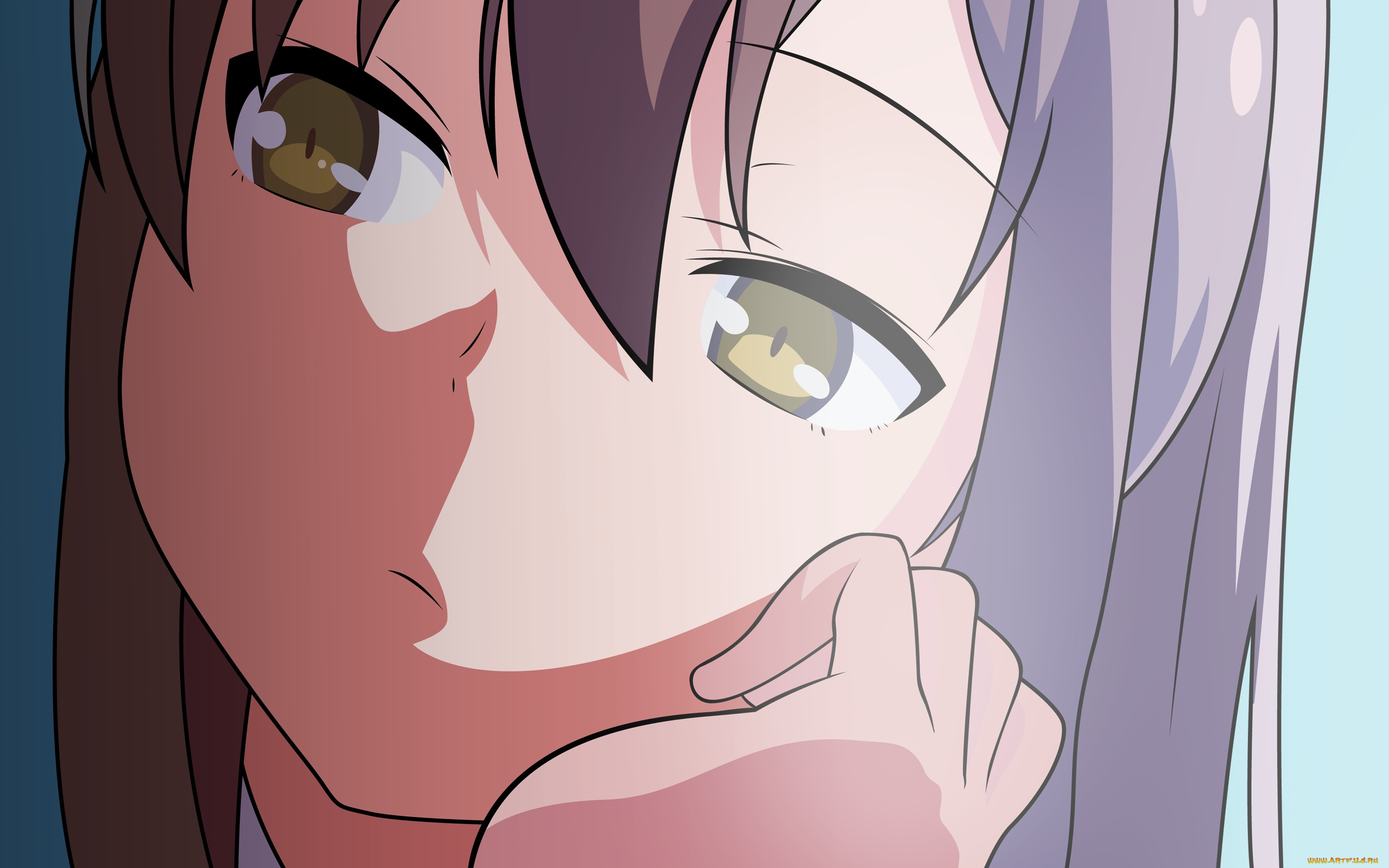 аниме, unknown, , другое, фон, взгляд, девушка