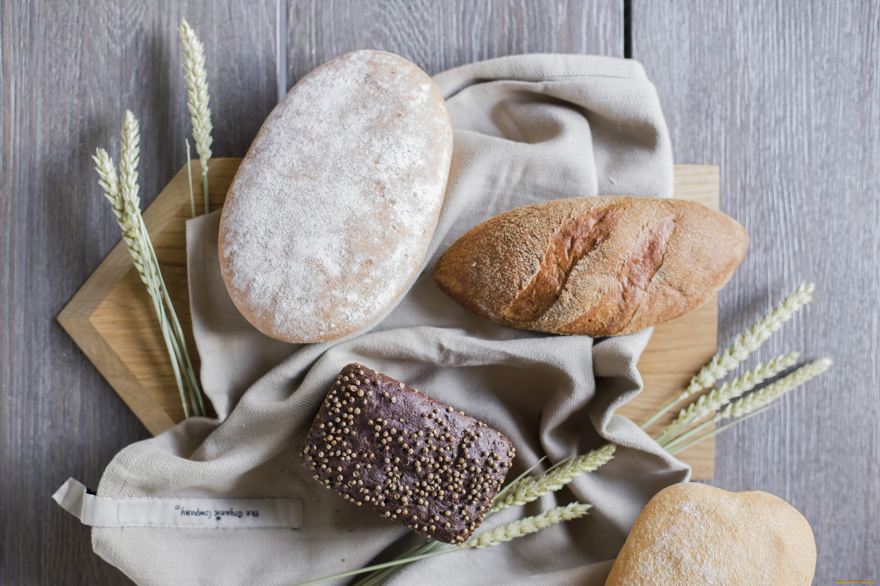 еда, хлеб, , выпечка, колос, салфетка