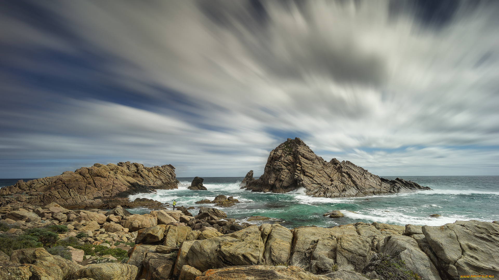 природа, побережье, простор