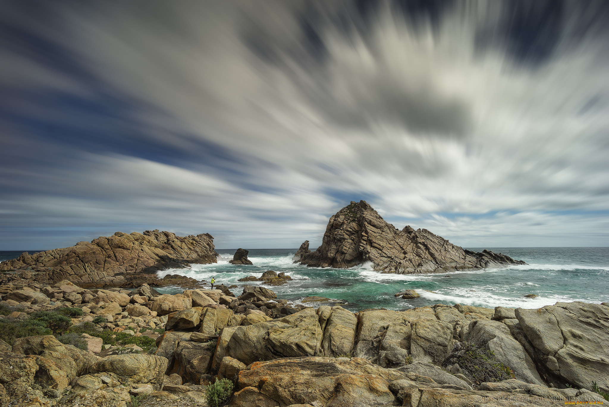 природа, побережье, простор