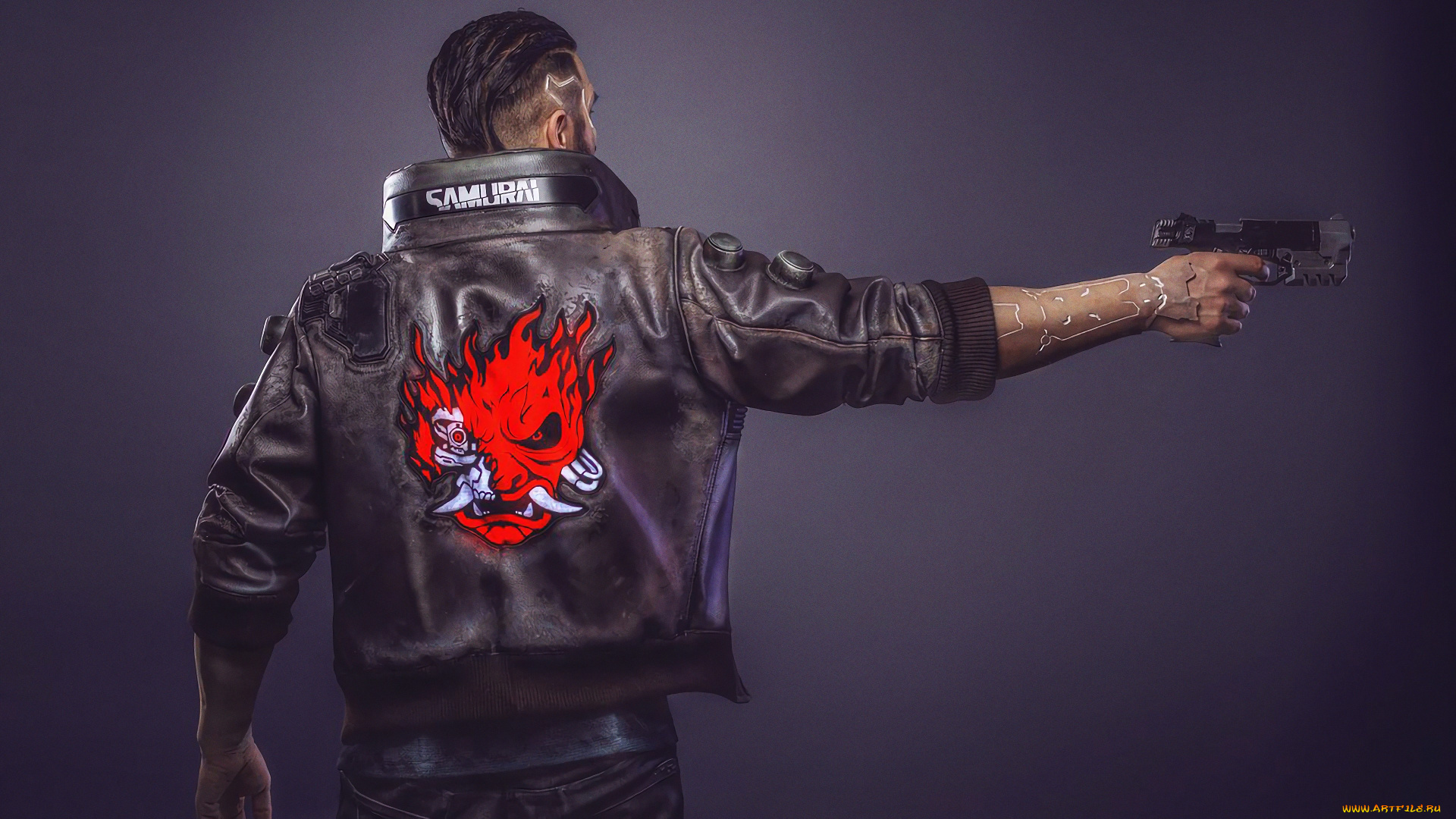 видео, игры, cyberpunk, 2077, куртка, пистолет, парень, киборг