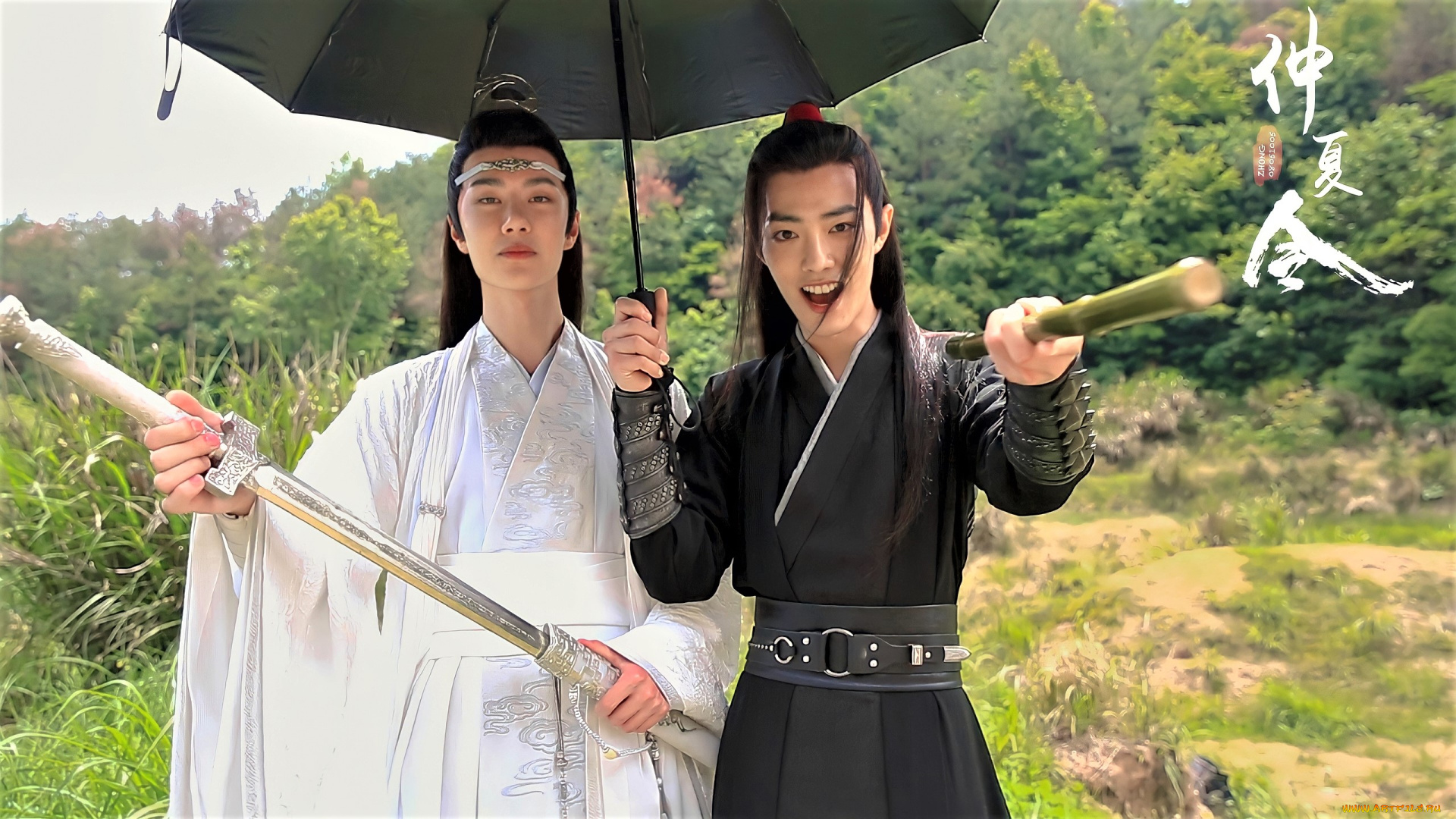 разное, знаменитости, ван, ибо, сяо, чжань, костюмы, съемки, зонт